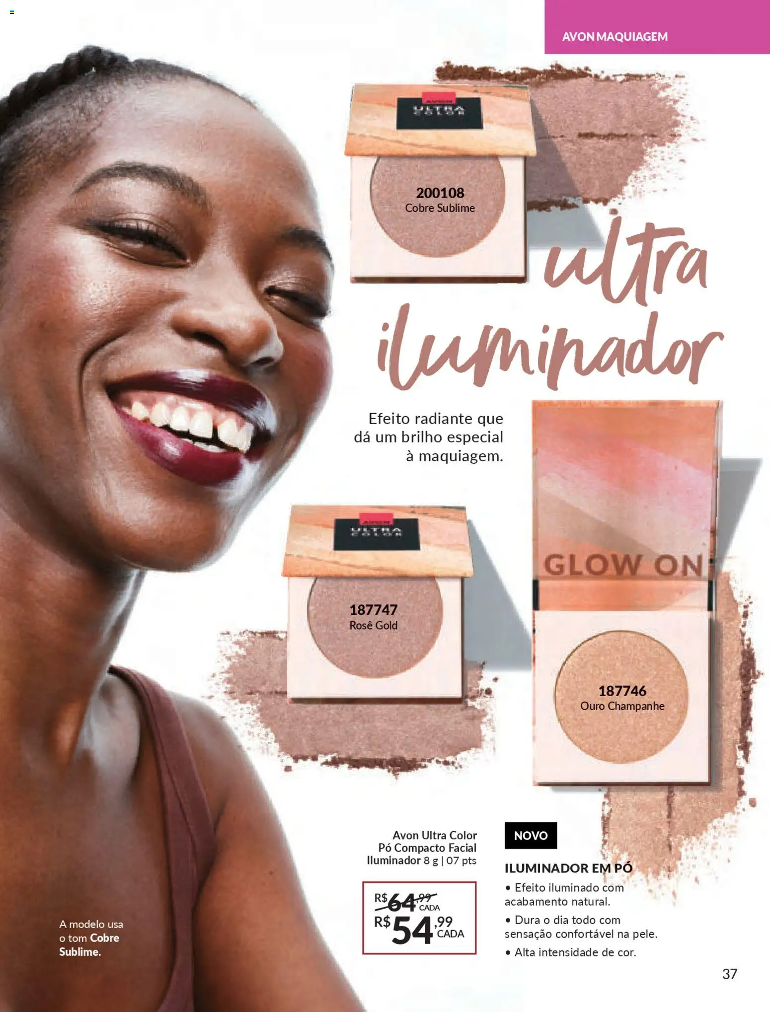 Avon Folheto - válido de 19.12.2025 | Página: 37 | Produtos: Pó compacto, Maquiagem, Pó, Iluminador