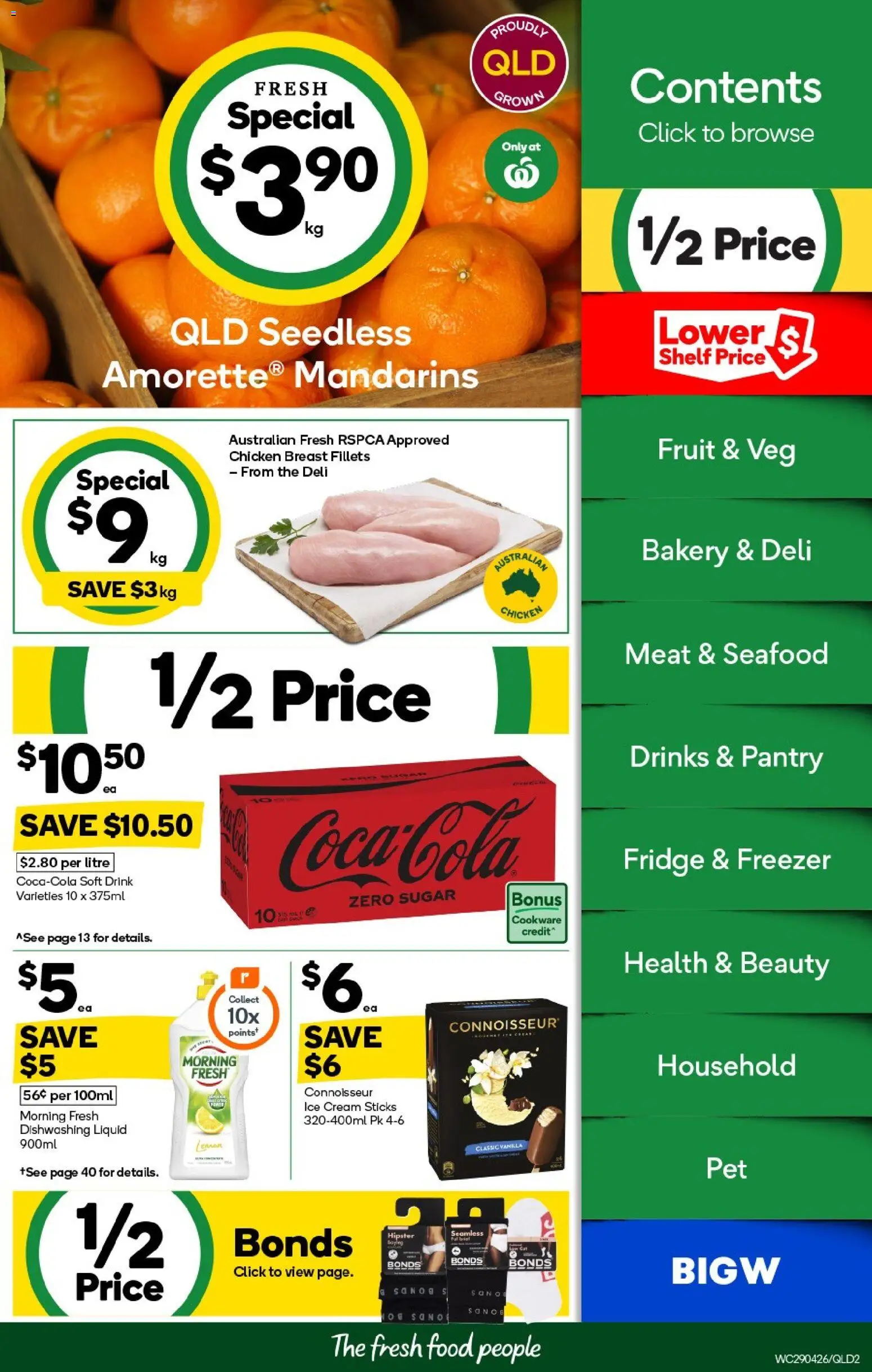 Woolworths catalogue - valid from 29.04.2026 | Page: 2 | Products: Chicken, Meat, Ice cream, Sugar