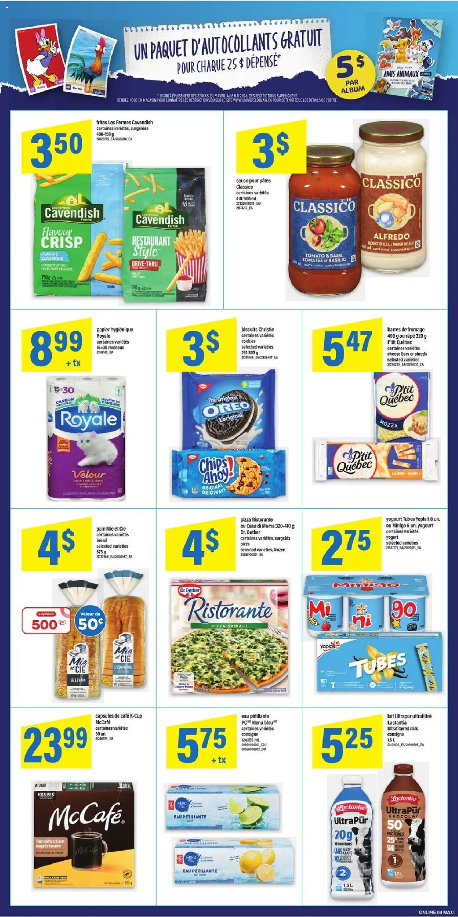 Maxi flyer valid from 09.04.2026 | Page: 13 | Products: PC, Milk, Bread, Pizza