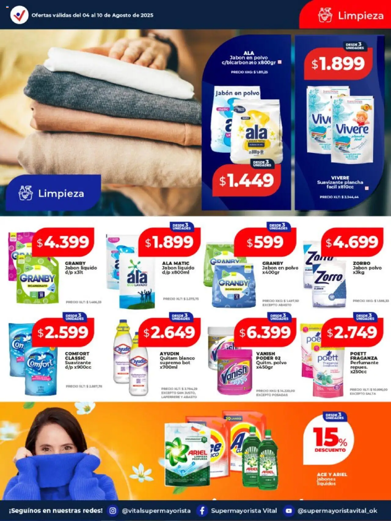 Vital - Ofertas │ válido desde el 04.08.2025 | Página: 8 | Productos: Polvo, Jabón, Jabón en polvo, Suavizante
