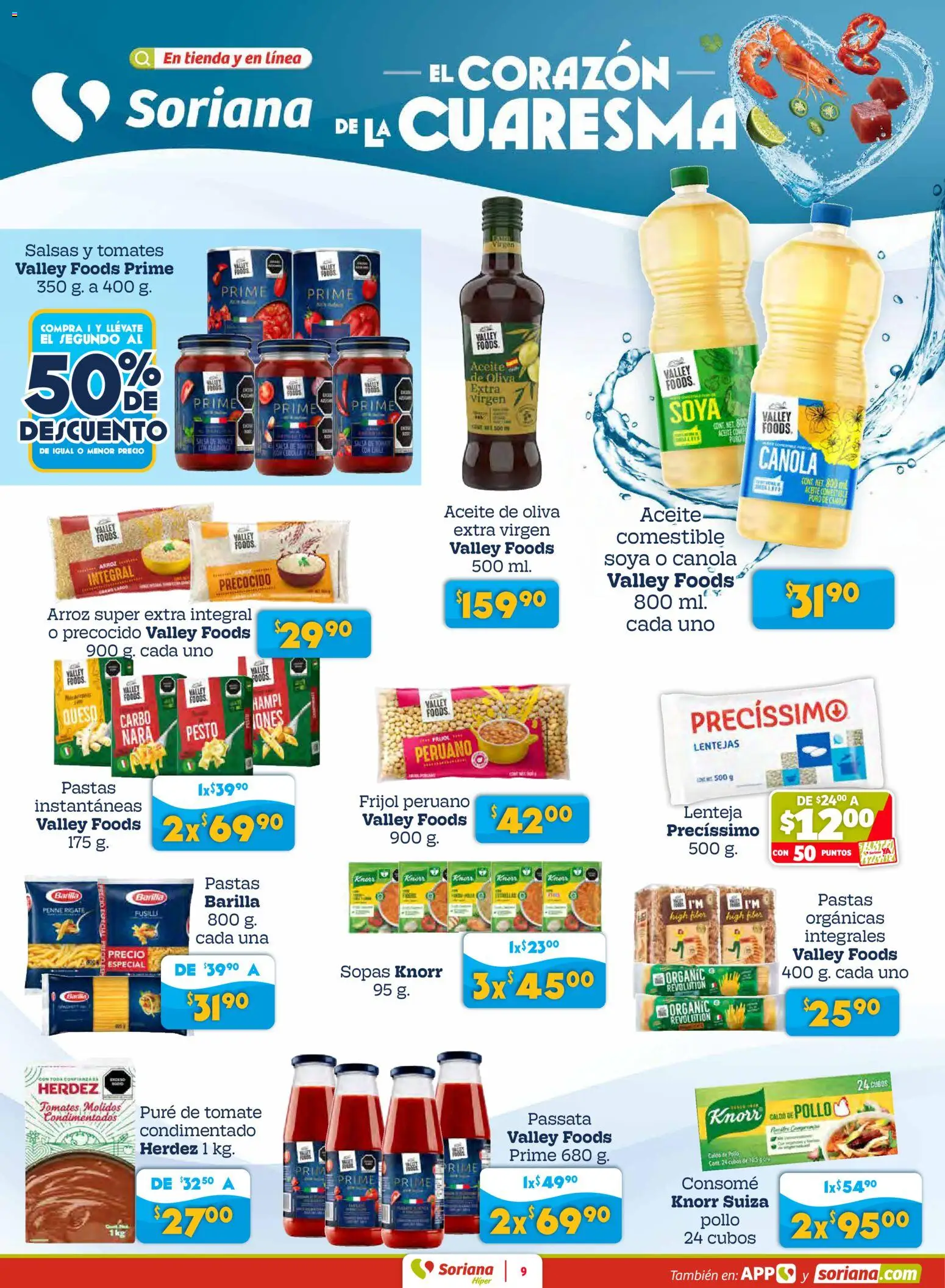 Nuevas ofertas de Soriana válidas en toda la República Mexicana desde el 26.02.2026. ¡Encuentra las mejores ofertas en Soriana - Preciazazaso Híper: Coah, Dur, NL, SLP, Tamps, Zac! | Página: 9 | Productos: Pollo, Pure de Tomate, Arroz, Tomates