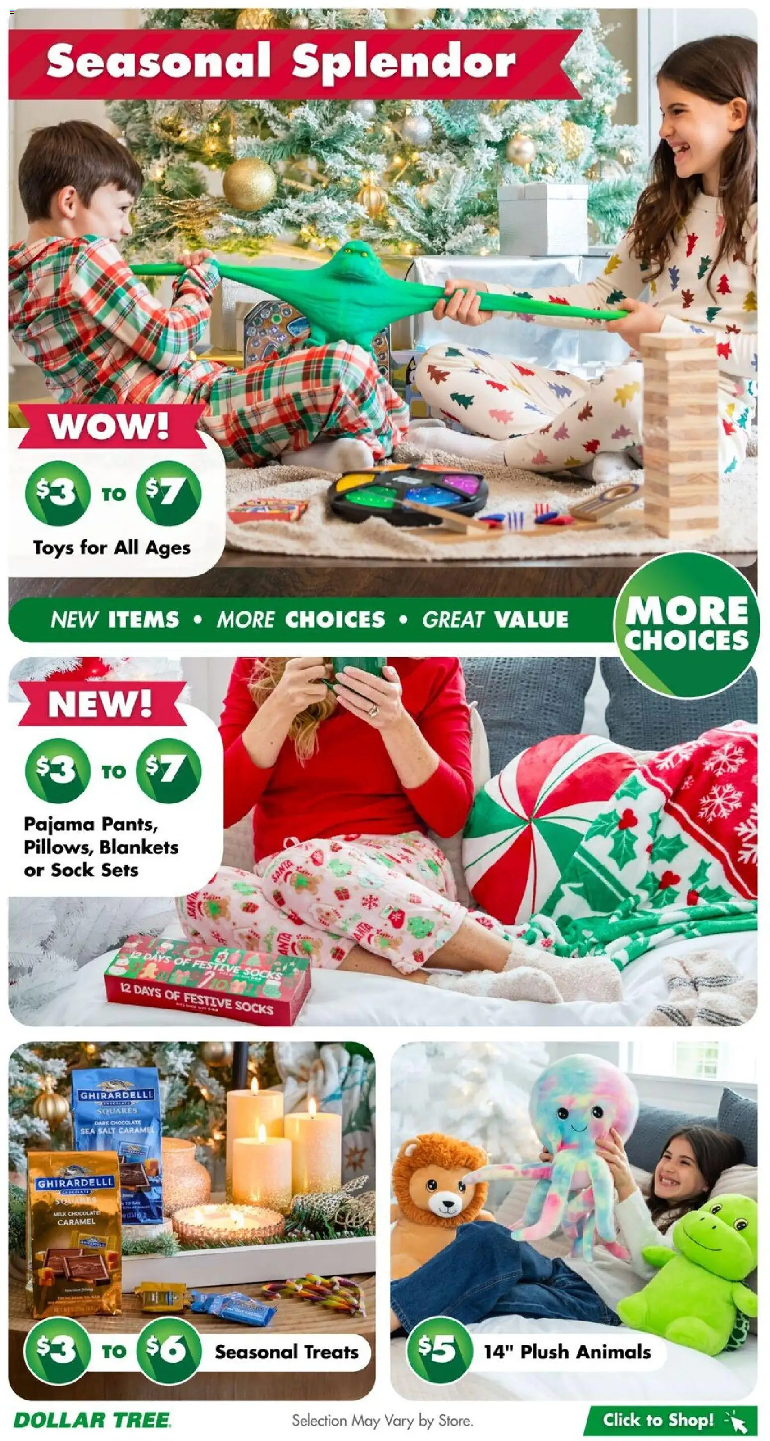 Dollar Tree Holiday Gift Guide - valid from 28.11.2025 | Page: 5 | Products: Milk, Chocolate, Socks, Salt