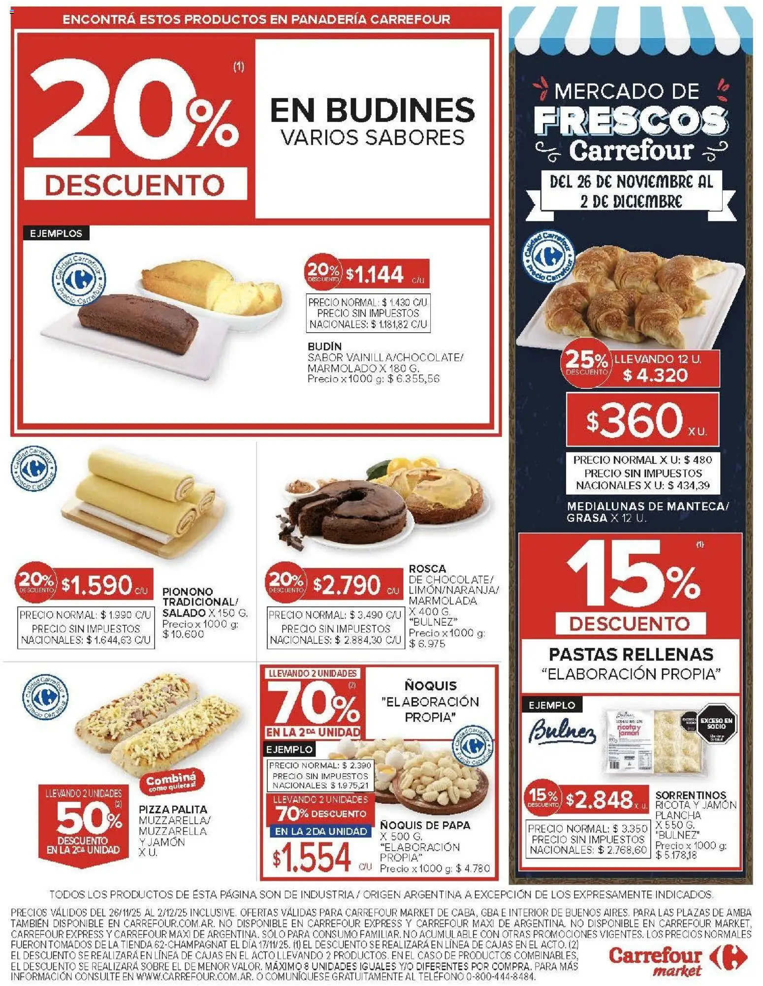 Carrefour Market catálogo │ válido desde el 26.11.2025 | Página: 21 | Productos: Panadería, Budín, Muzzarella, Pionono