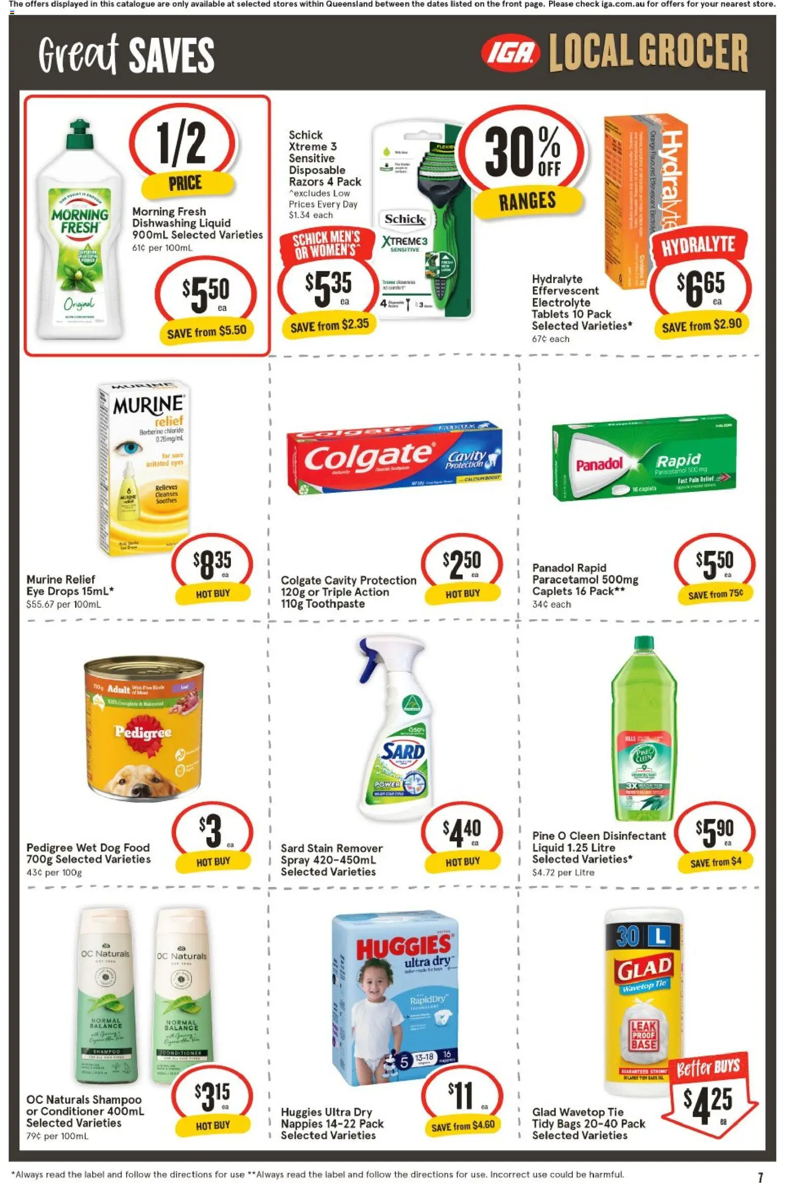 IGA catalogue - valid from 24.12.2025 | Page: 7 | Products: Shampoo, Conditioner, Tablets, Pain relief