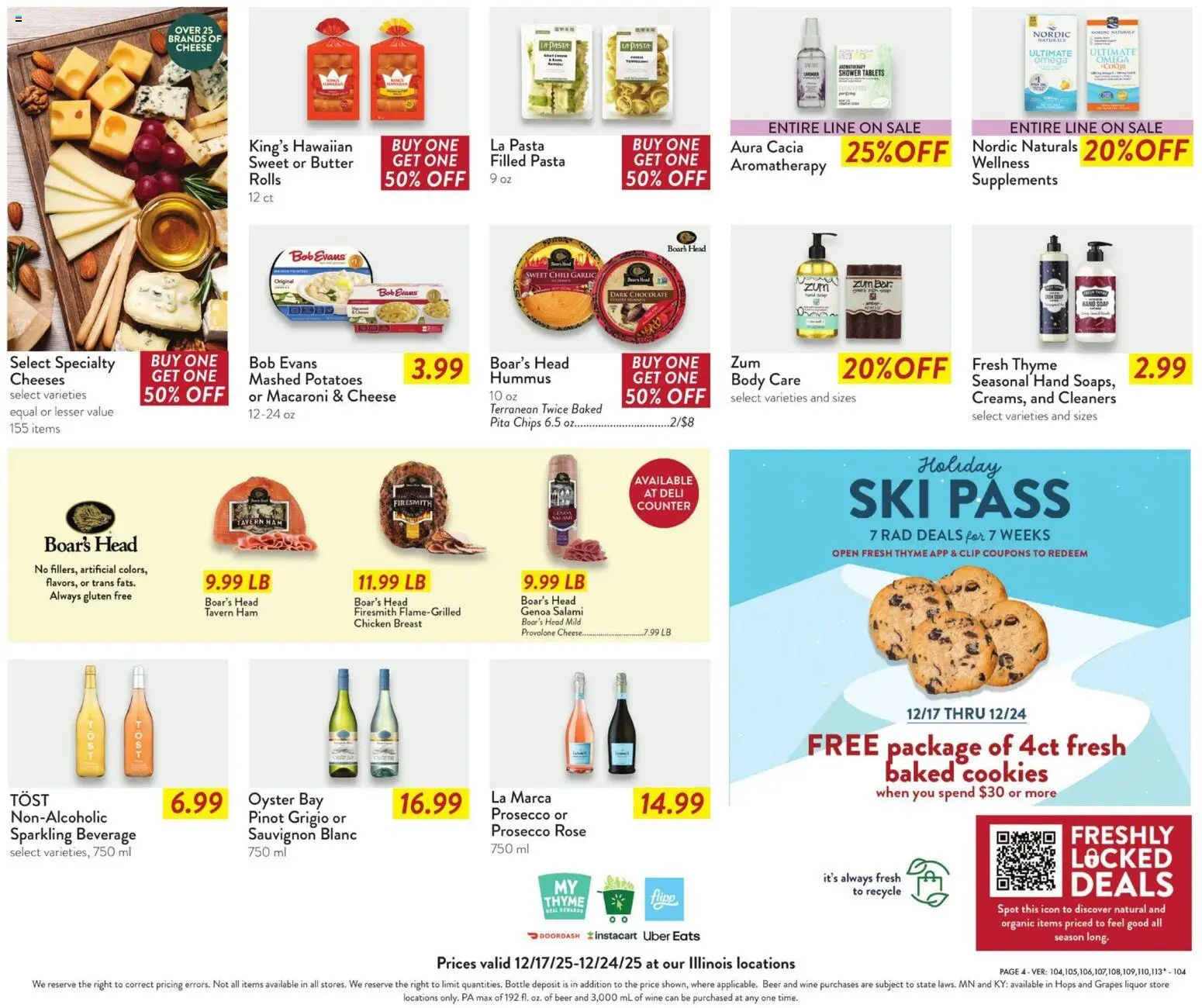 Fresh Thyme Weekly Ad - IL - valid from 17.12.2025 | Page: 8 | Products: Chocolate, Cookies, Potatoes, Grapes