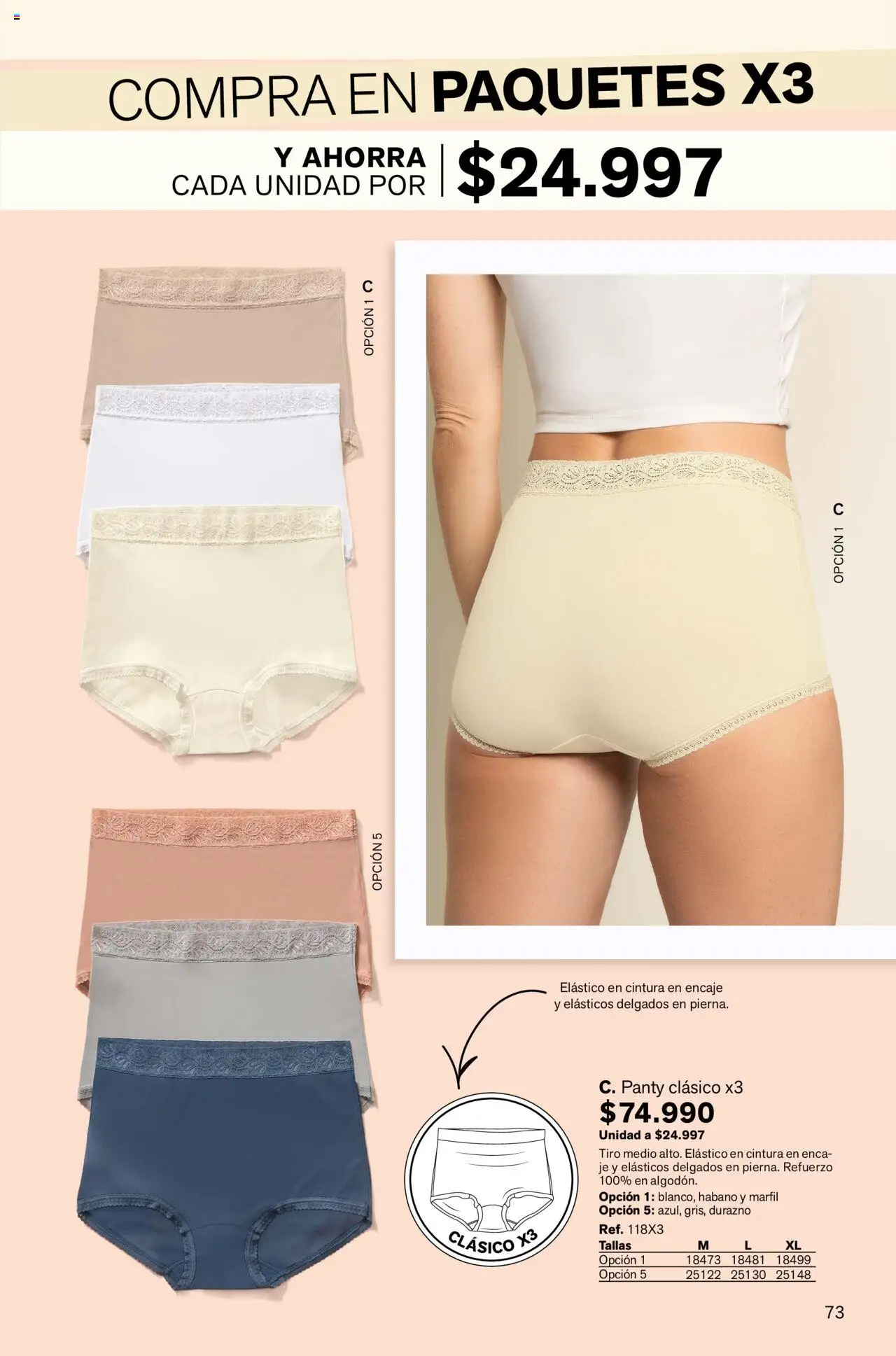 Leonisa revista - valida desde el 01.10.2025 | Página: 73 | Productos: Algodón, Durazno