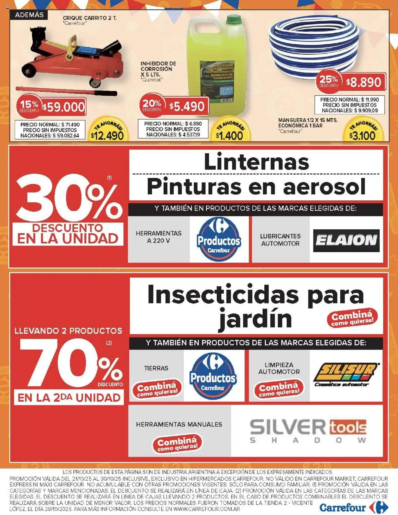 Carrefour ofertas │ válido desde el 21.10.2025 | Página: 19 | Productos: Caso, Sobre, Manguera, Té