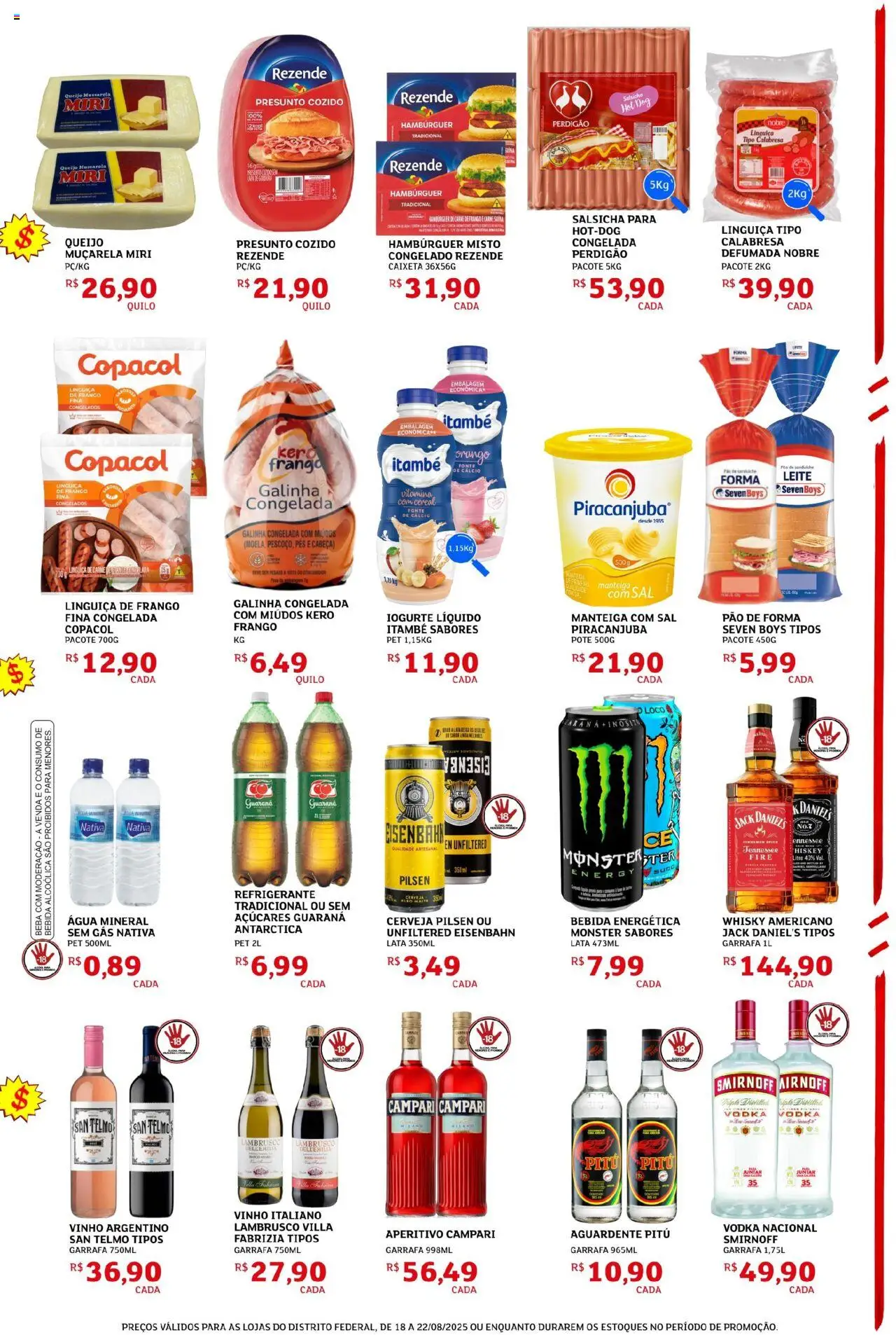 Assaí Atacadista Folheto - válido de 18.08.2025 | Página: 3 | Produtos: Guaraná, Iogurte, Presunto, Frango