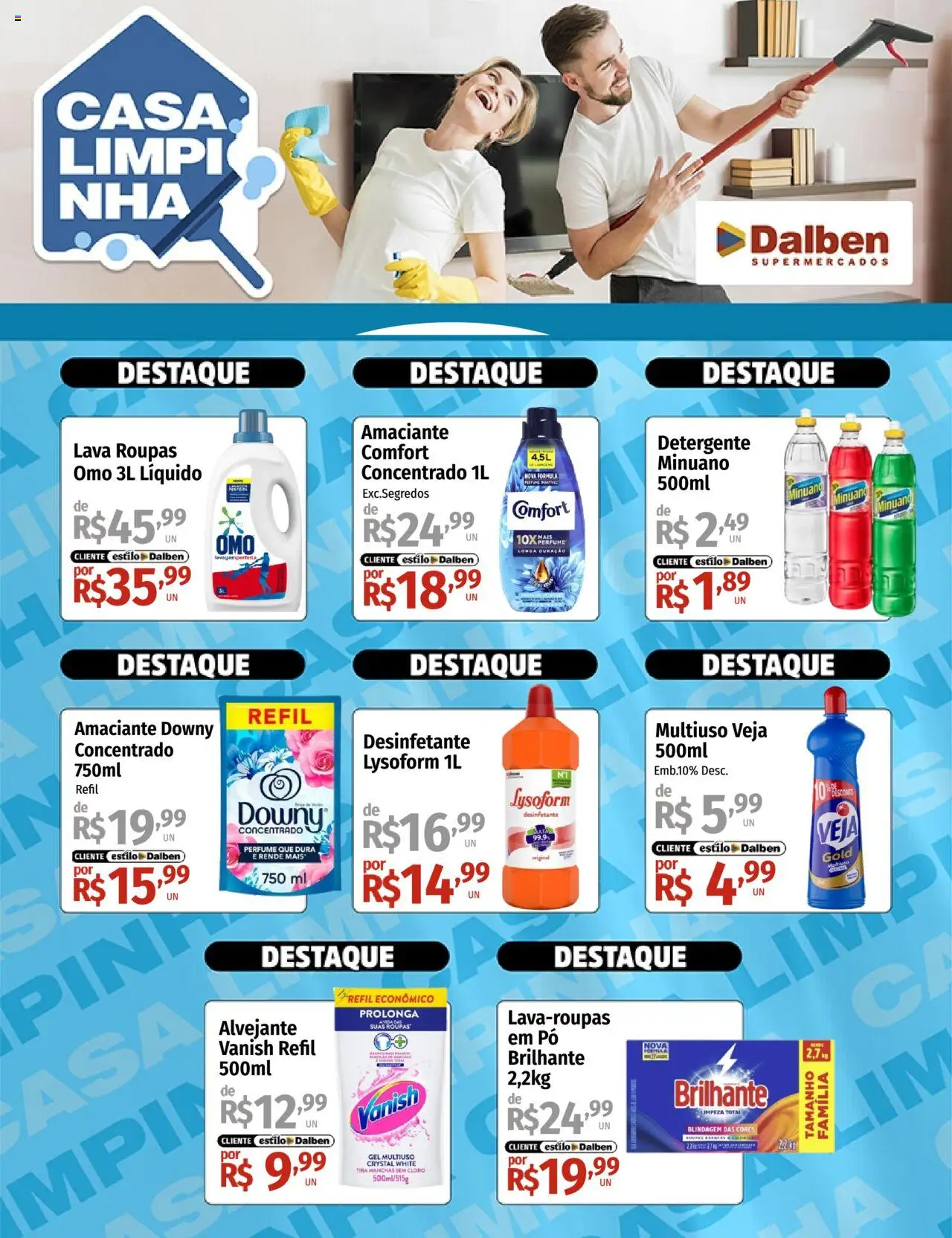 Supermercado Dalben Folheto - válido de 20.10.2025 | Página: 1 | Produtos: Amaciante downy, Alvejante, Amaciante, Desinfetante