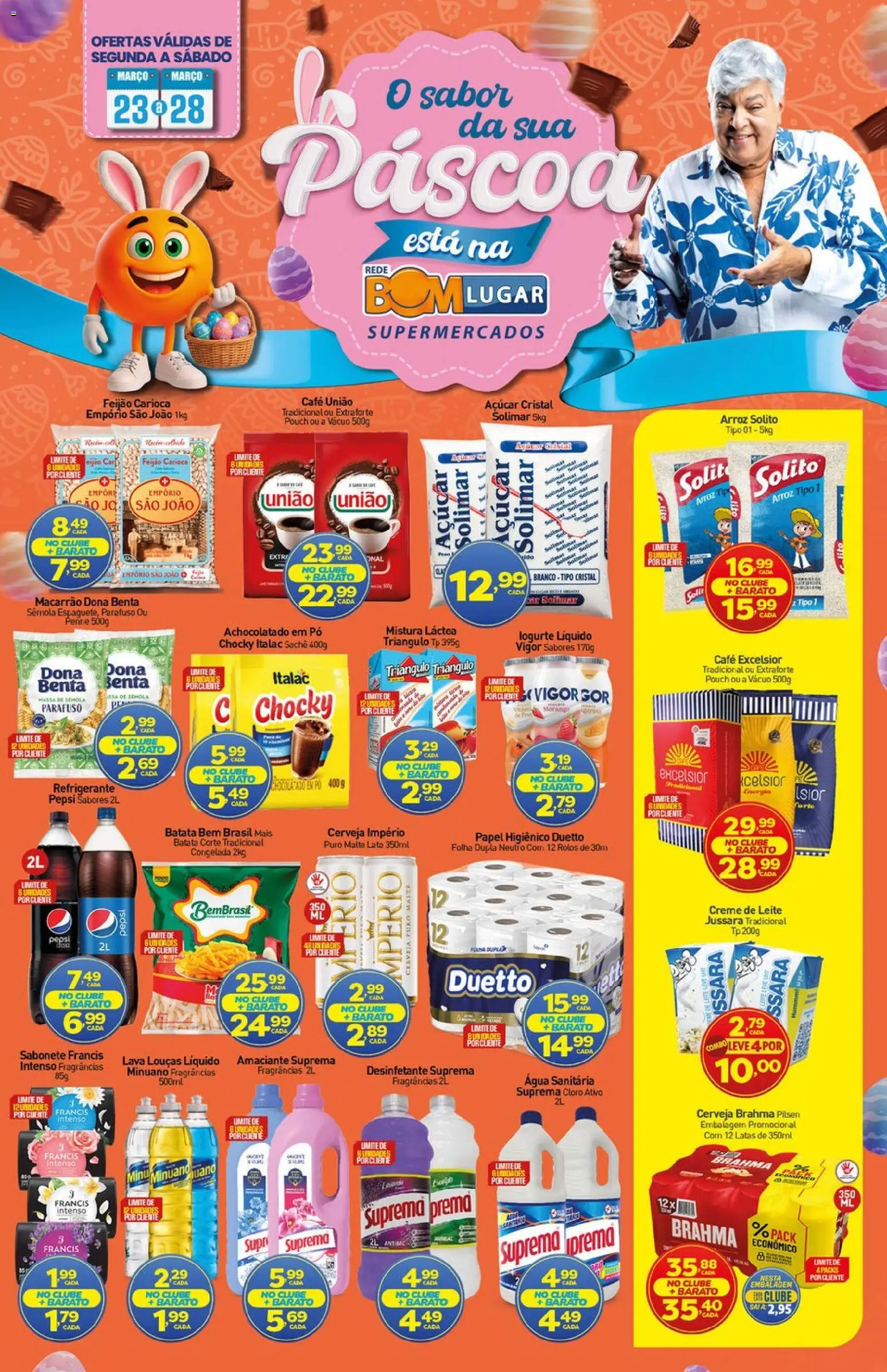 Rede Bom Lugar Folheto - válido de 23.03.2026 | Página: 1 | Produtos: Pó, Leite, Cerveja, Sabonete