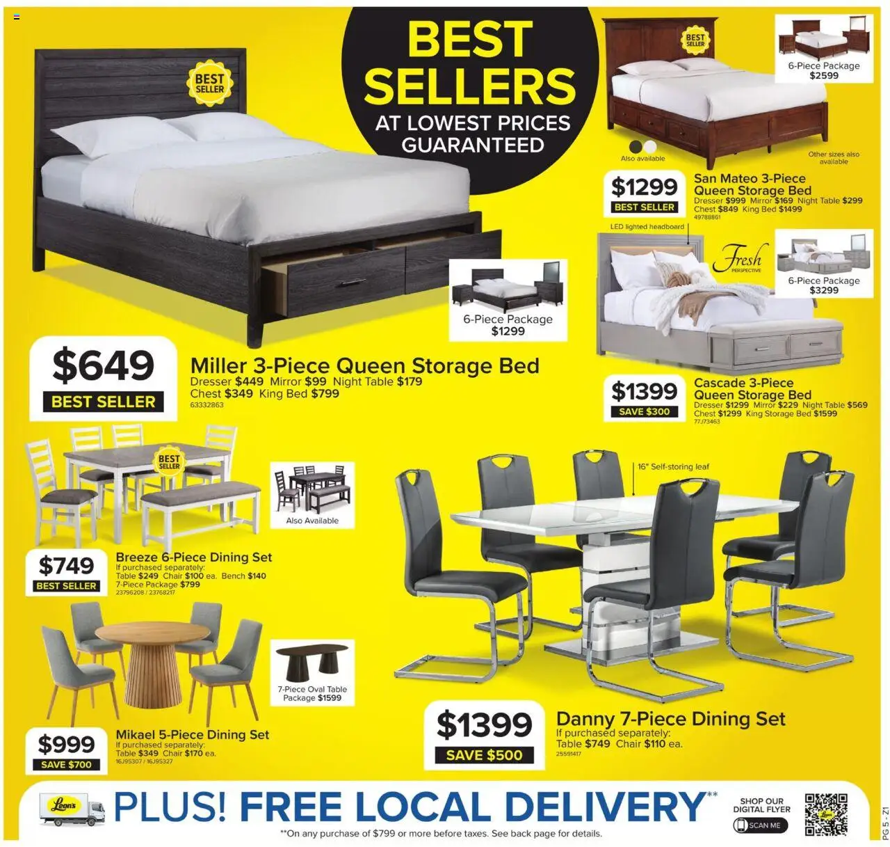 Leon's flyer valid from 17.07.2025 | Page: 5 | Products: Bed, Table, Chair, Mirror