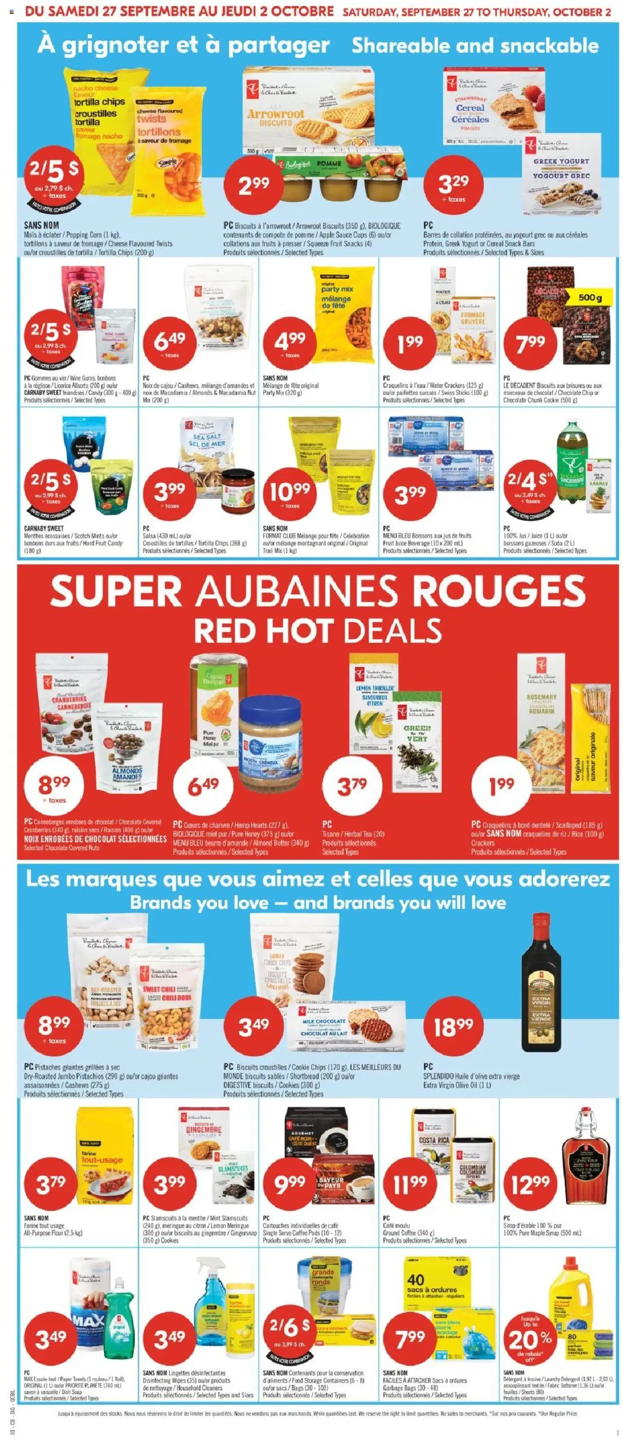 Pharmaprix flyer valid from 27.09.2025 | Page: 14 | Products: Tea, Chips, Cookies, Soap
