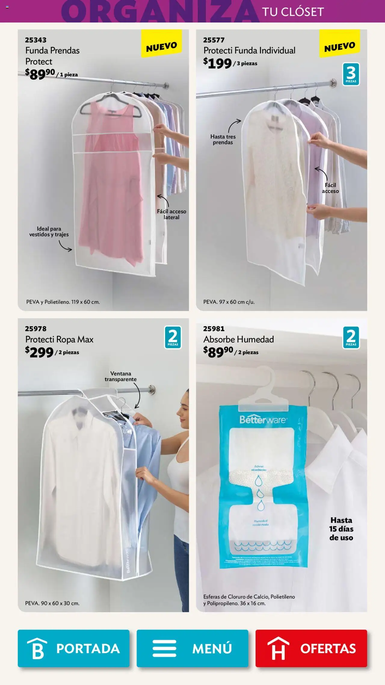 Nuevas ofertas de Betterware válidas en toda la República Mexicana desde el 29.09.2025. ¡Encuentra las mejores ofertas en Betterware - Campaña 10 2025! | Página: 35 | Productos: Funda, Ropa