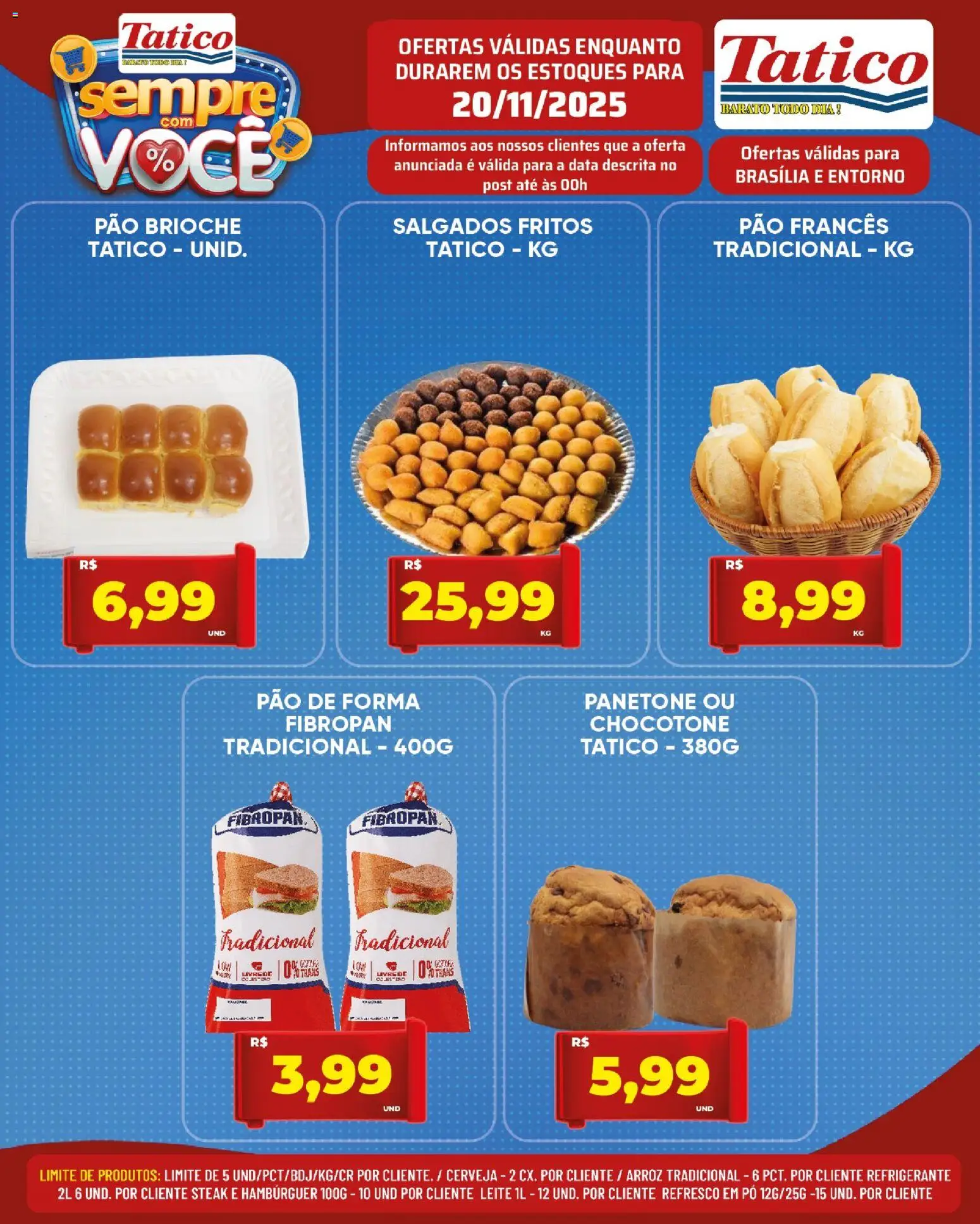 Tatico Folheto - válido de 20.11.2025 | Página: 11 | Produtos: Pão, Arroz, Pão de forma, Hambúrguer