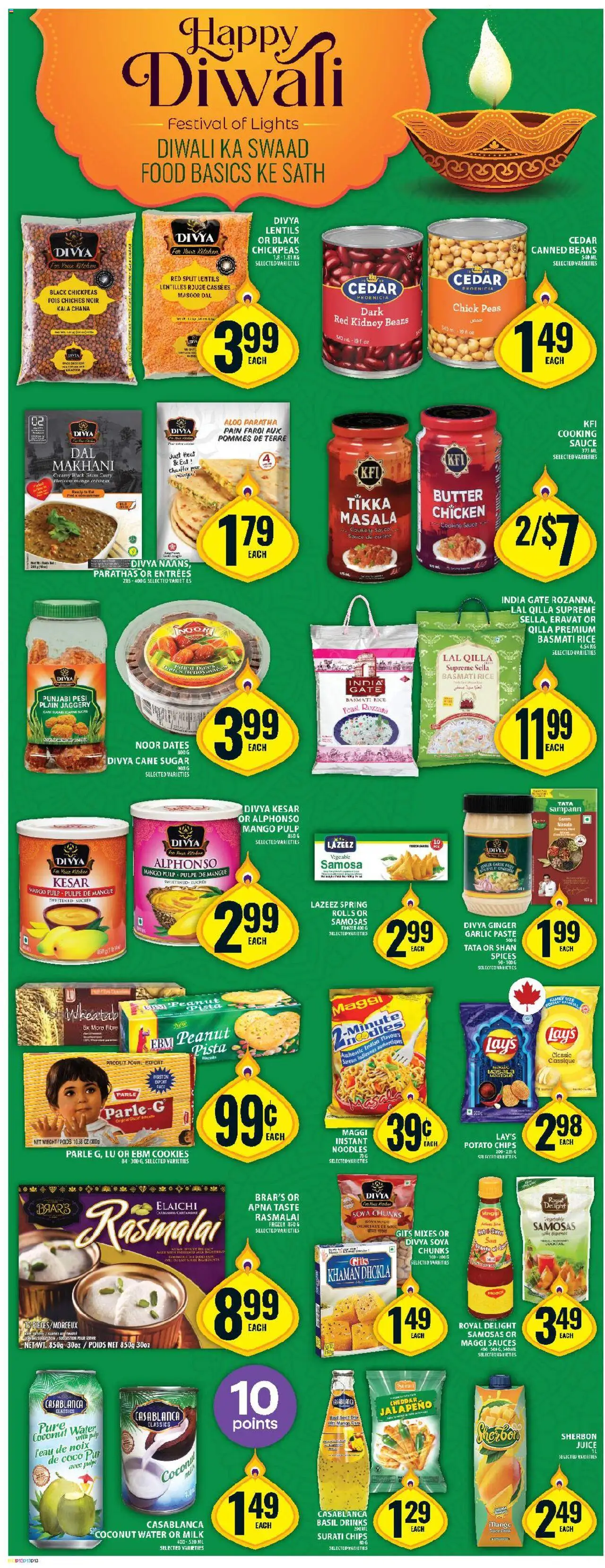 Food Basics flyer valid from 09.10.2025 | Page: 15 | Products: Chips, Cookies, Milk, Juice