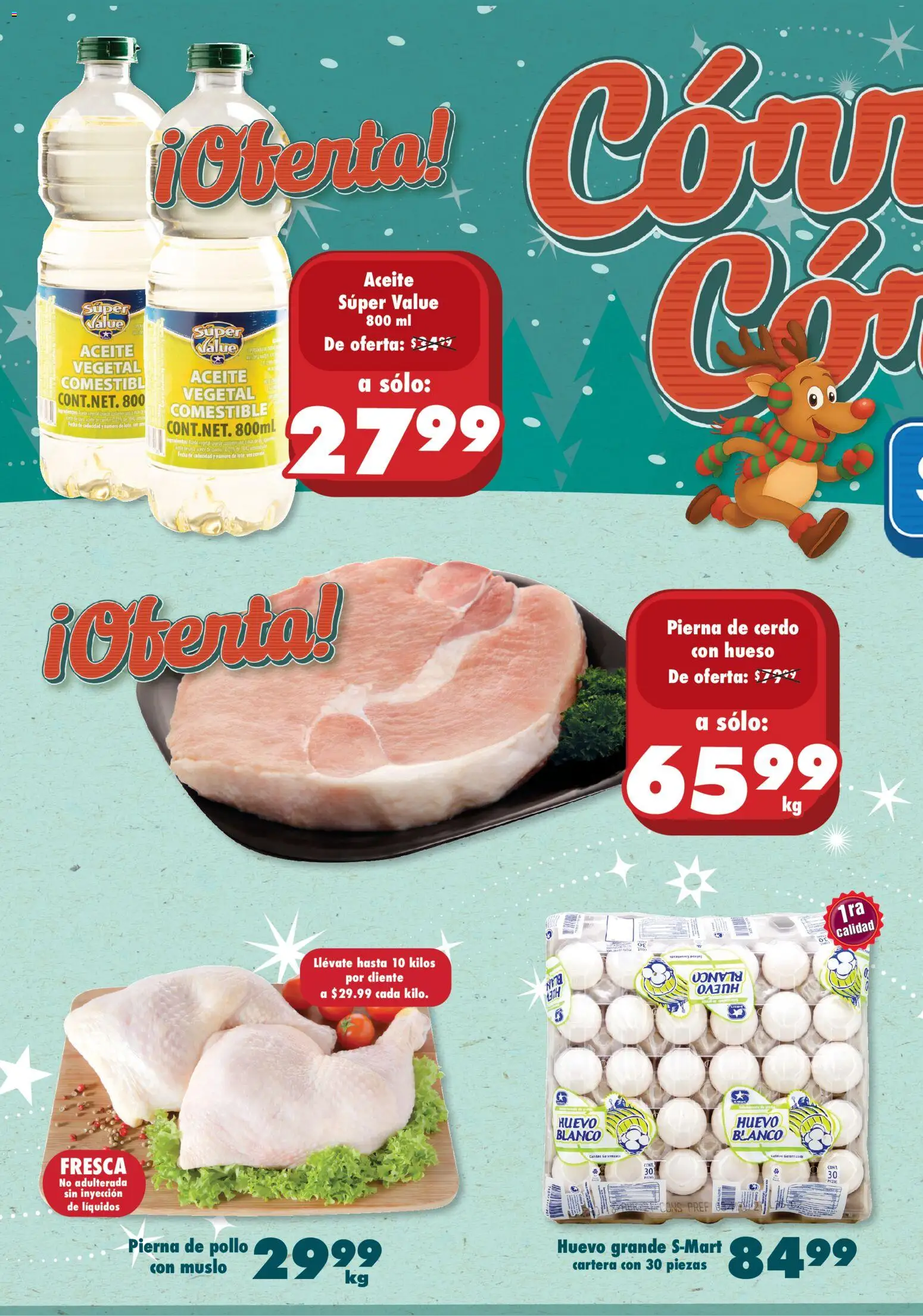 Nuevas ofertas de S-Mart válidas en toda la República Mexicana desde el 04.11.2025. ¡Encuentra las mejores ofertas en S-Mart folleto Juárez! | Página: 2 | Productos: Pollo, Huevo, Aceite, Cerdo