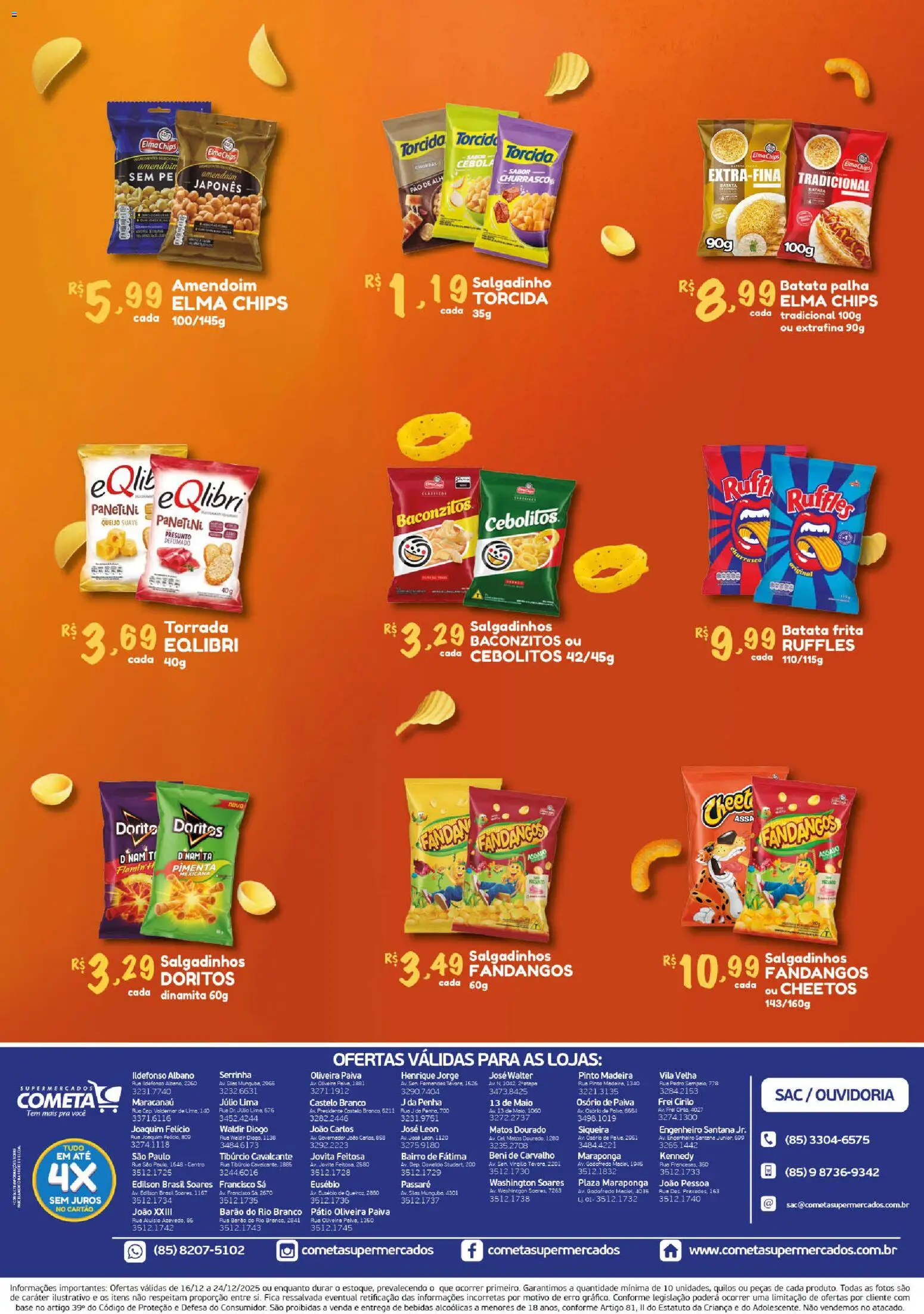 Cometa Supermercados Folheto - válido de 16.12.2025 | Página: 2 | Produtos: Amendoim, Pimenta, Maiô, Cheetos