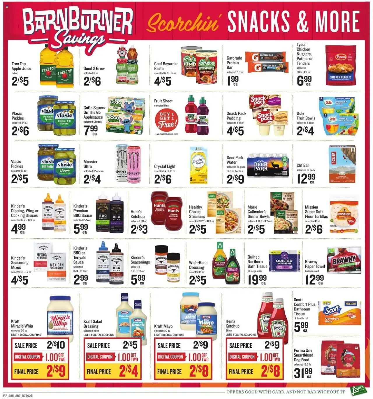 Lowes Foods Weekly Ad - NC - valid from 30.07.2025 | Page: 10 | Products: Juice, Salad, Water, Sauce