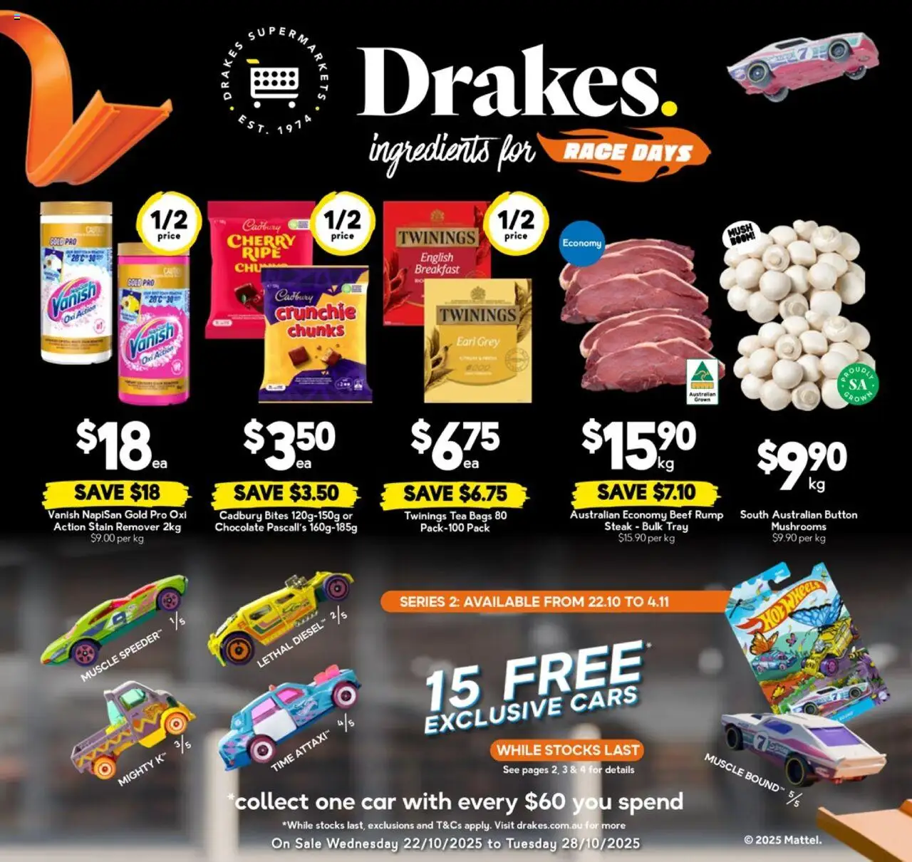 Drakes catalogue - valid from 22.10.2025 | Page: 20 | Products: Chocolate, Mushrooms, Beef, Stain remover
