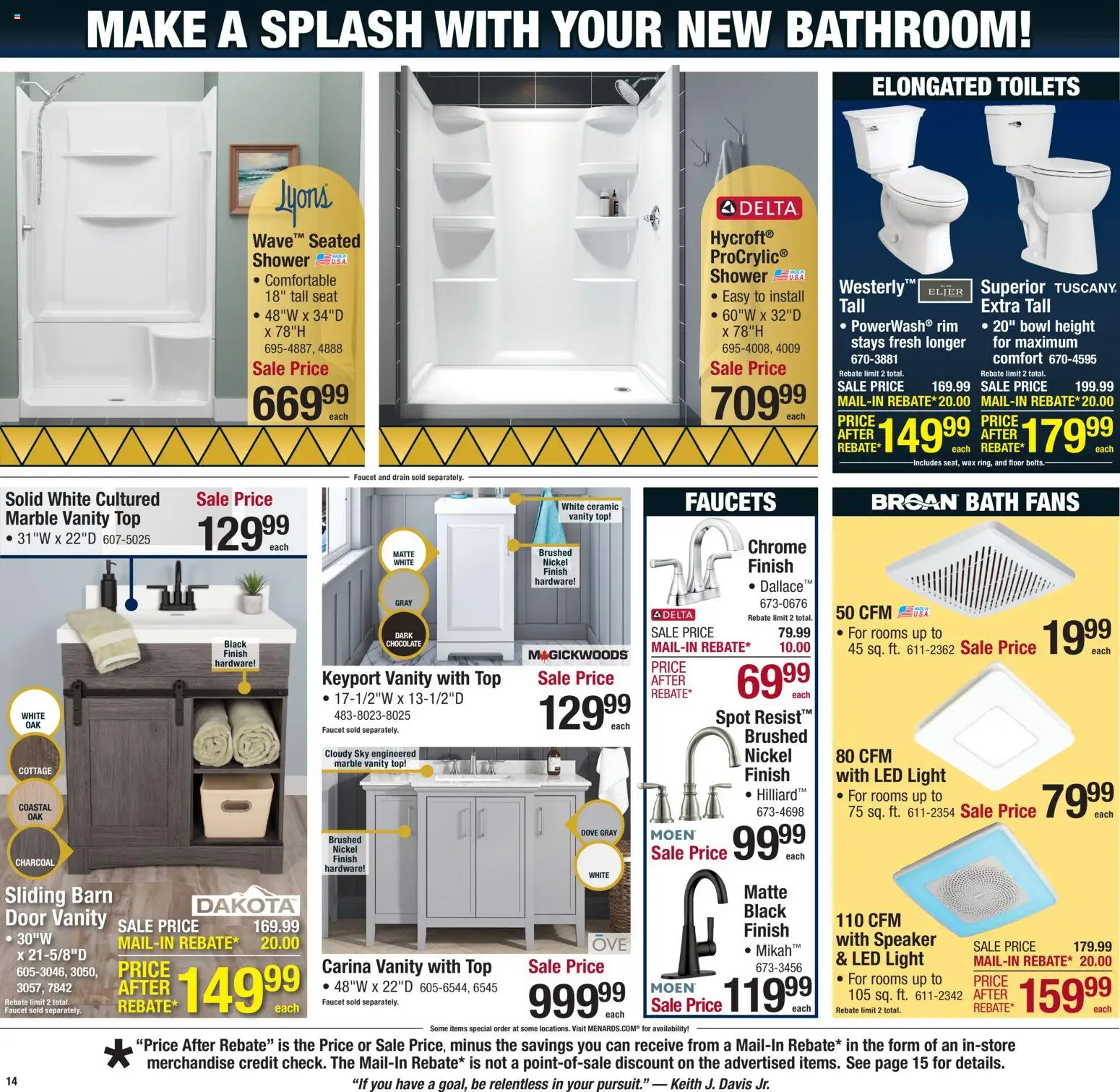 Menards - Weekly Ad - valid from 31.12.2025 | Page: 17 | Products: Bath, Shower, Speaker