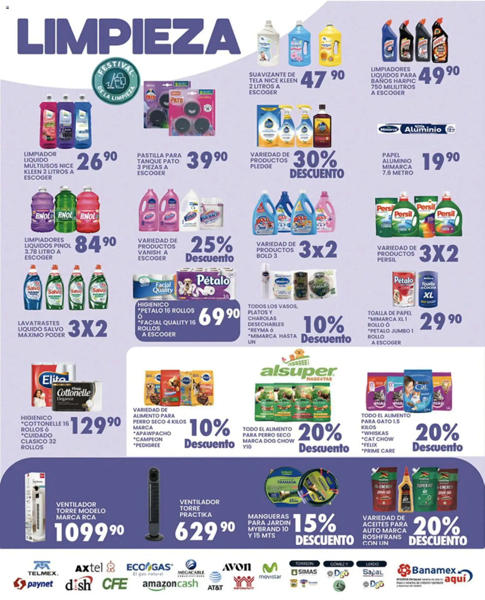 Nuevas ofertas de Alsuper válidas en toda la República Mexicana desde el 27.03.2026. ¡Encuentra las mejores ofertas en Alsuper folleto Laguna! | Página: 5 | Productos: Ventilador, Suavizante, Limpiador, Toalla