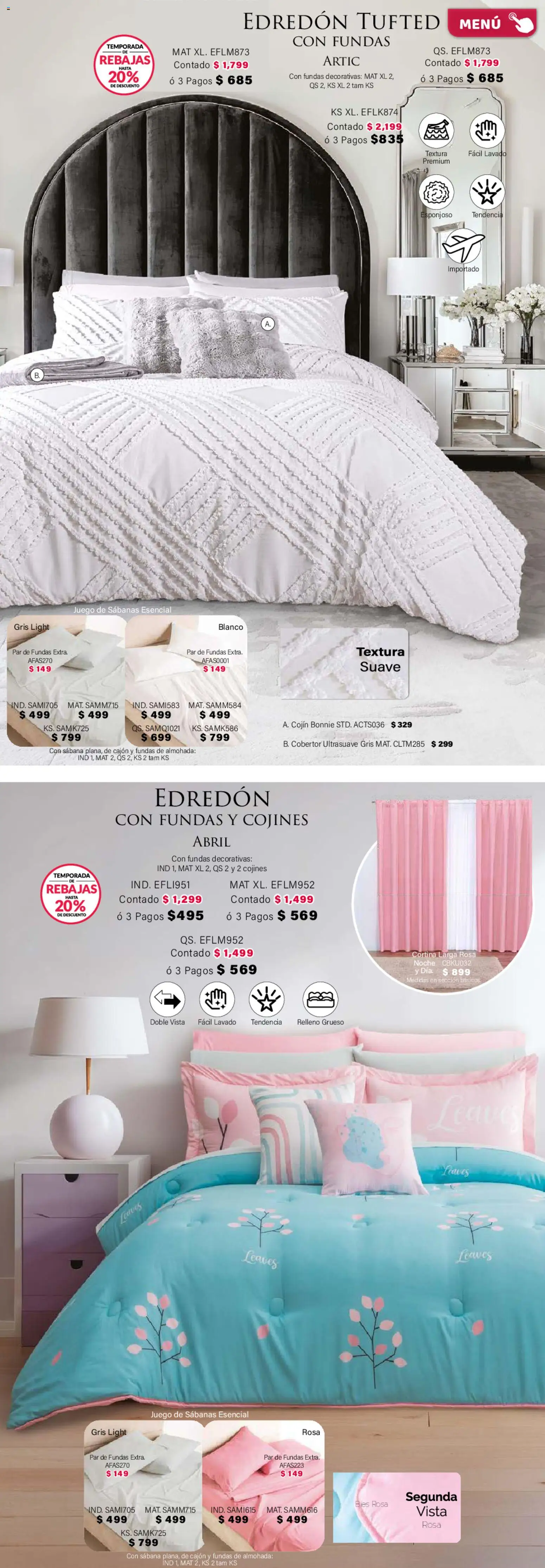 ¡El último » catálogo de Colchas Concord para Abril « está aquí! Descubre las SUPER OFERTAS. | México