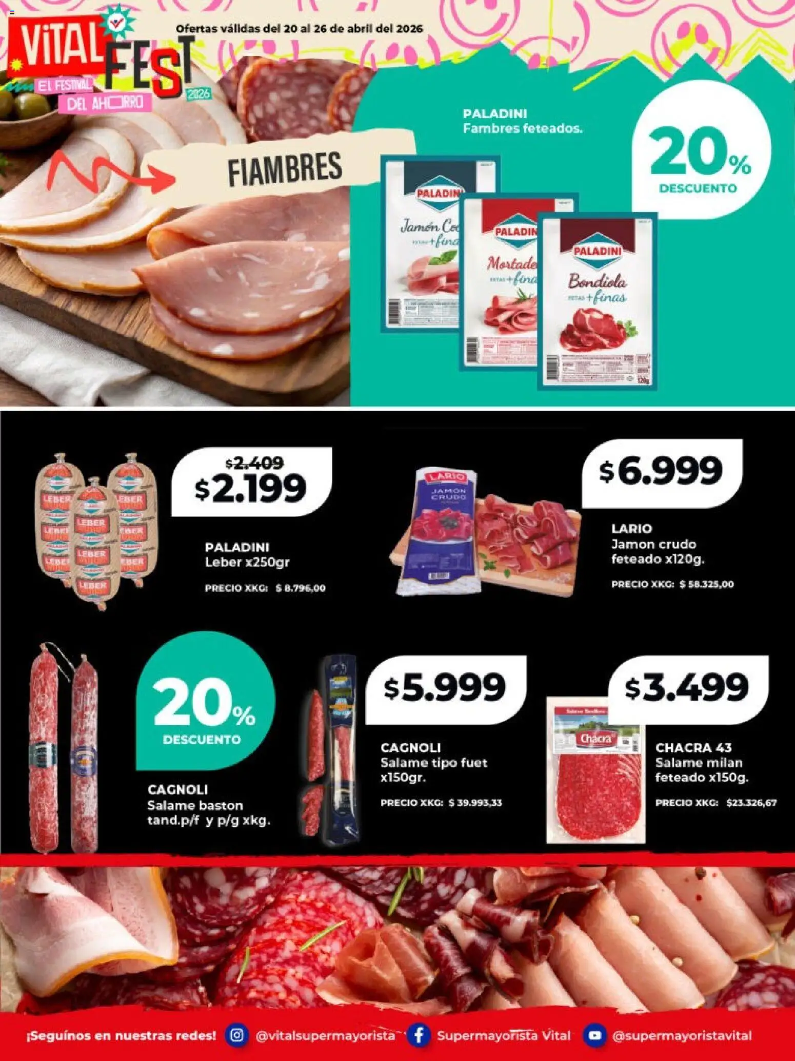 Vital - Especial de frescos │ válido desde el 20.04.2026 | Página: 10 | Productos: Jamón crudo, Jamón, Salame