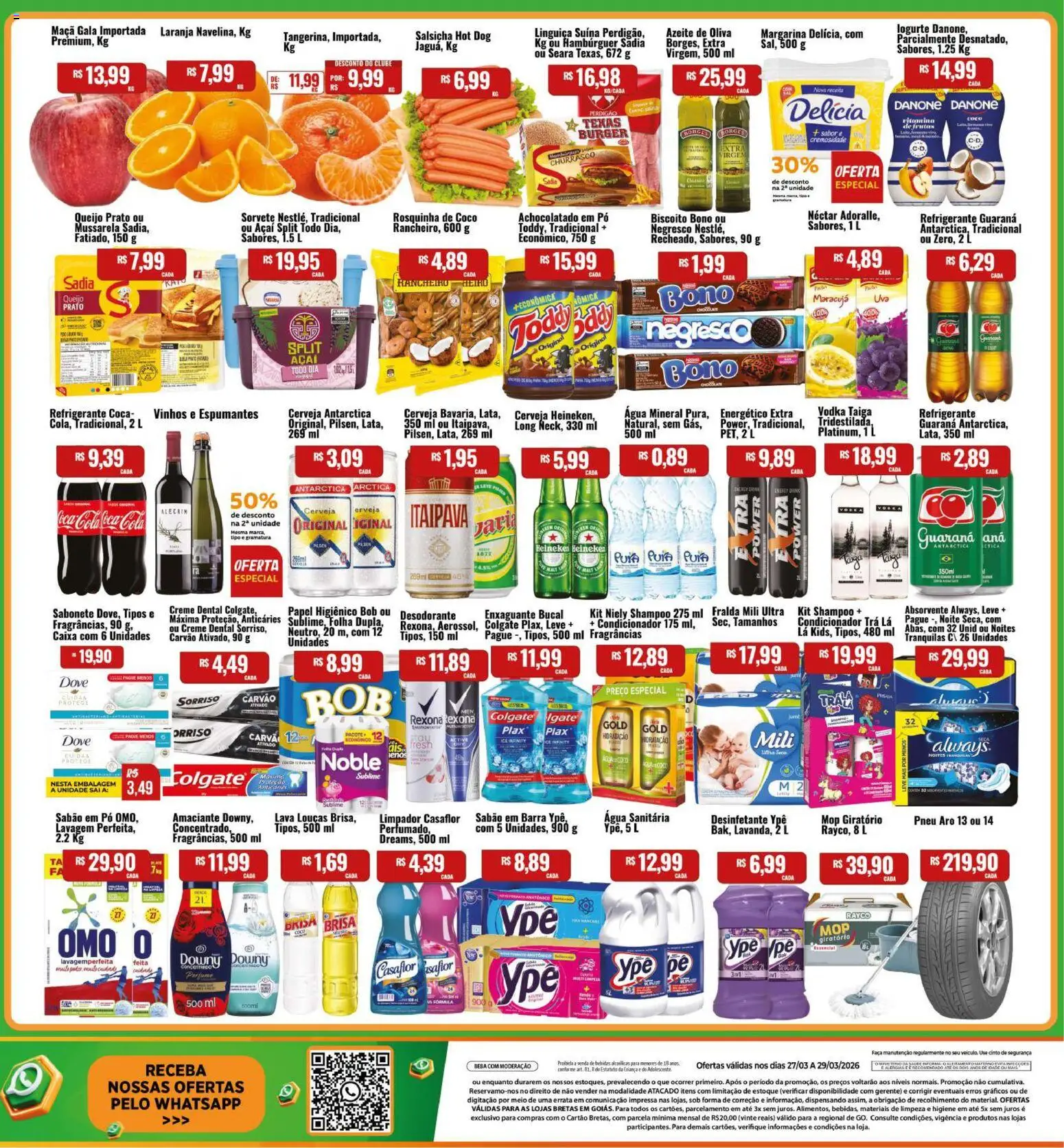 Bretas Folheto - válido de 27.03.2026 | Página: 2 | Produtos: Sabão, Sabão em pó, Achocolatado, Queijo