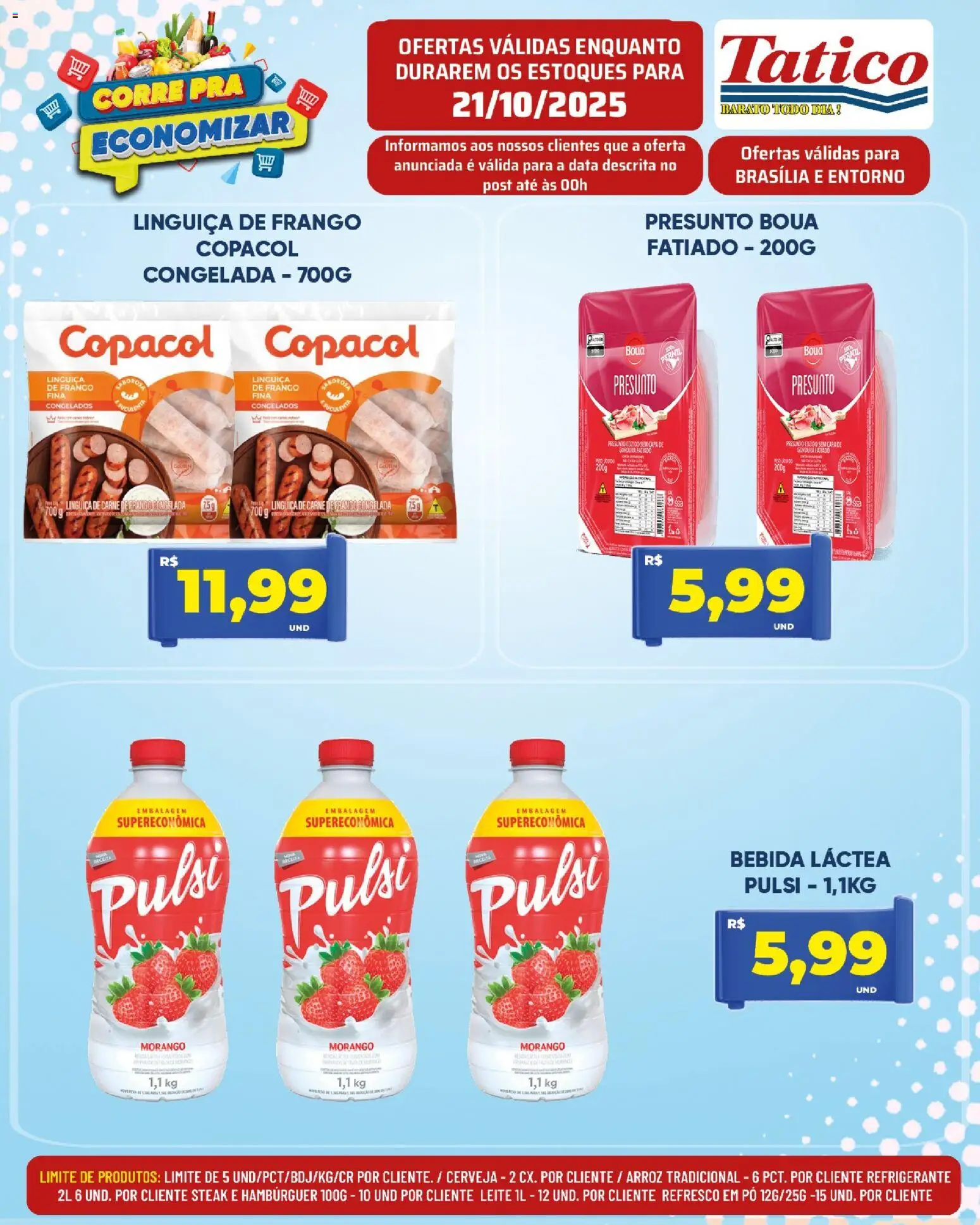 Tatico Folheto - válido de 22.10.2025 | Página: 26 | Produtos: Presunto, Cerveja, Hambúrguer, Refrigerante