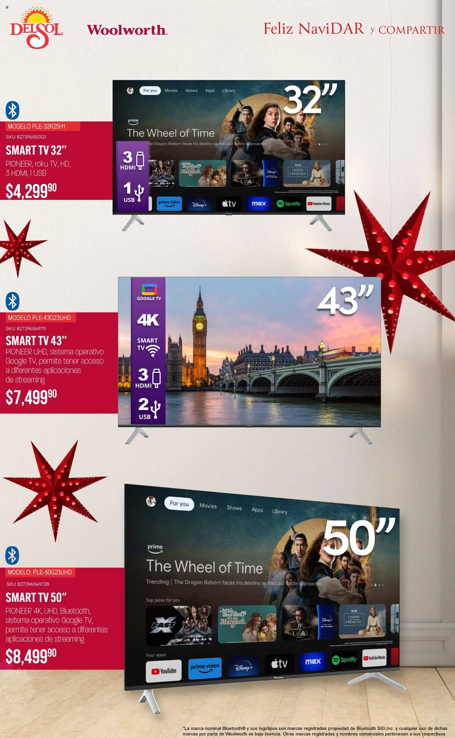 Nuevas ofertas de Del Sol y Woolworth válidas en toda la República Mexicana desde el 06.11.2025. ¡Encuentra las mejores ofertas en Del Sol y Woolworth catálogo Regalos 2025! | Página: 3 | Productos: Usb, Top, Video