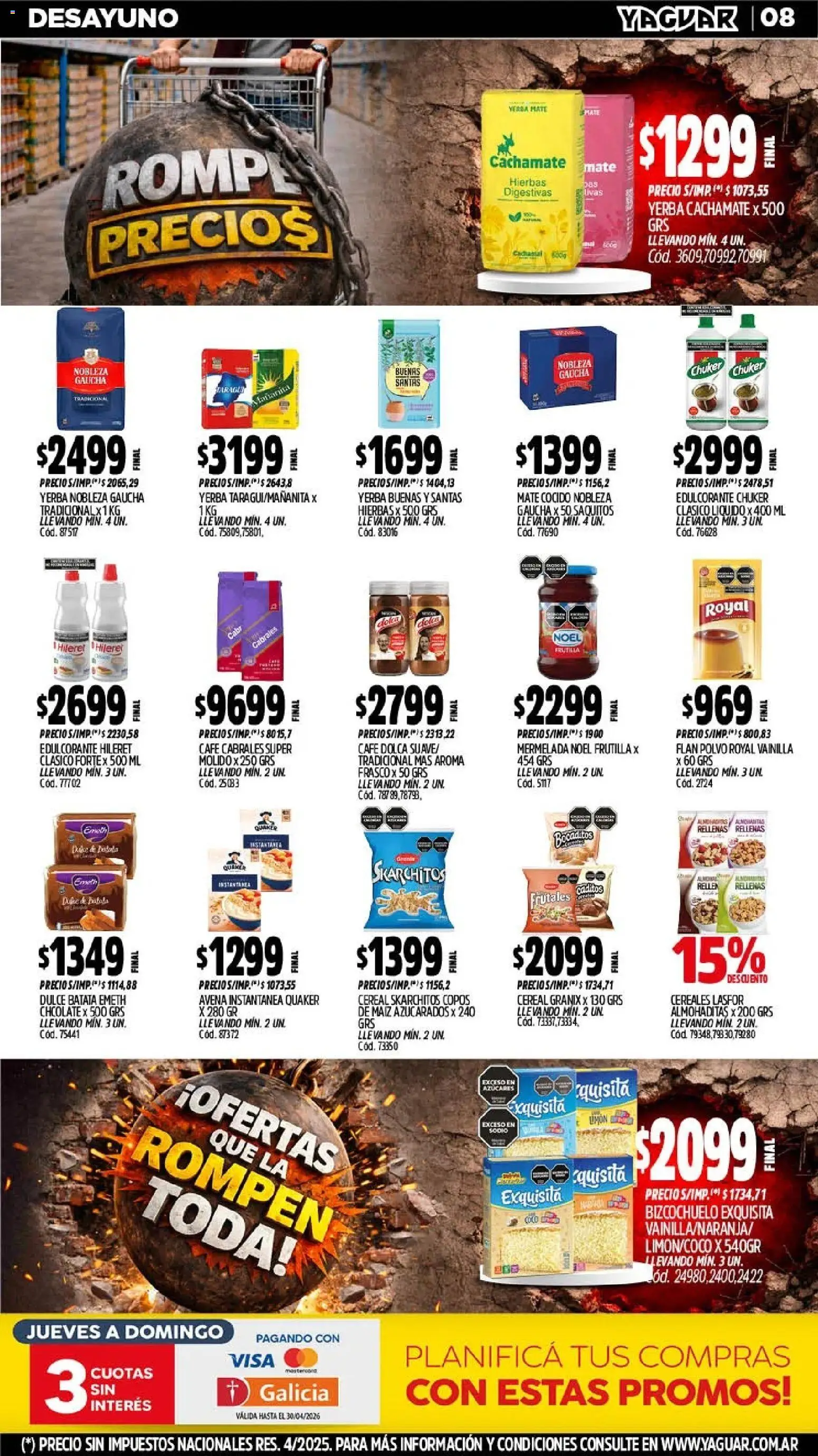 Yaguar - Oferta Semanal Buenos Aires │ válido desde el 20.04.2026 | Página: 9 | Productos: Frutilla, Yerba, Avena, Cereales