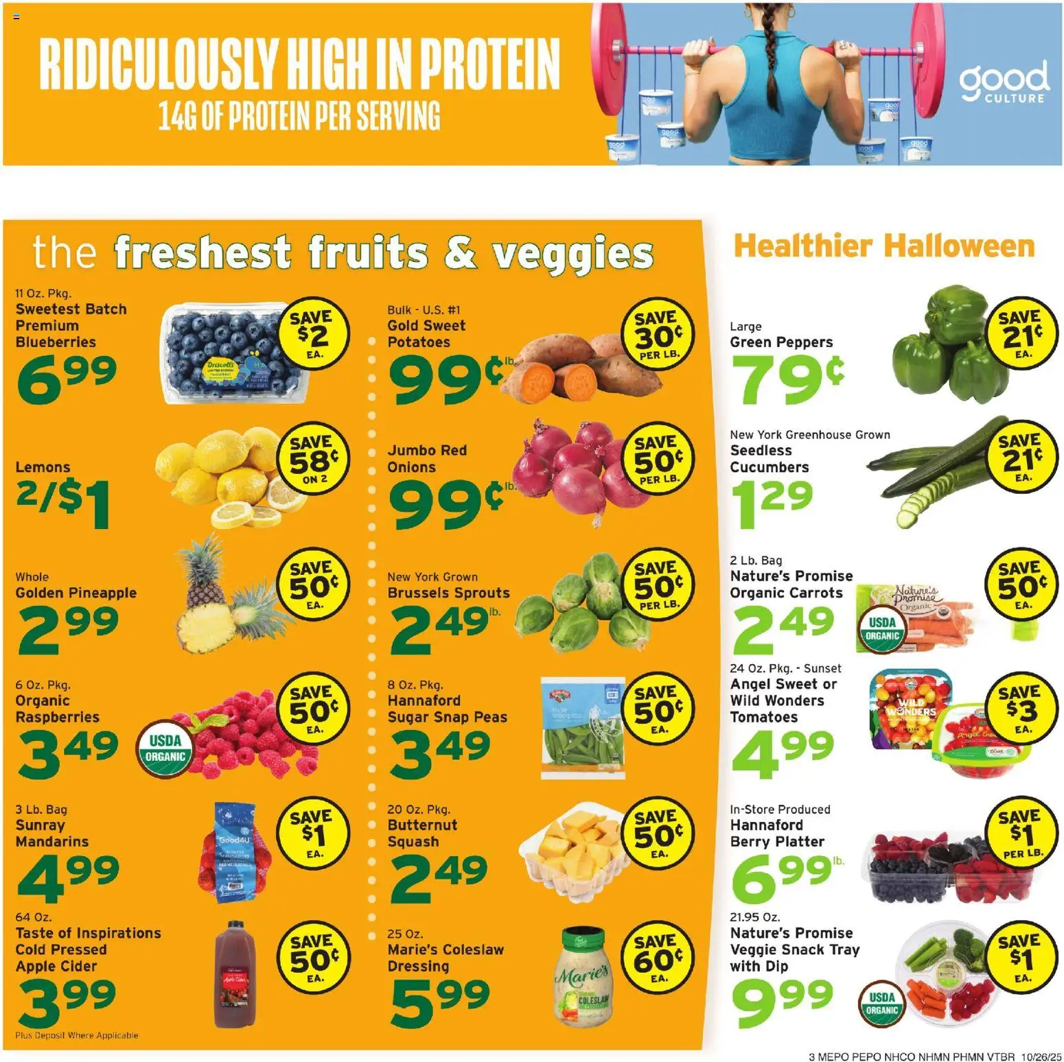 Hannaford Weekly Ad - valid from 26.10.2025 | Page: 5 | Products: Cider, Tomatoes, Cucumbers, Bag