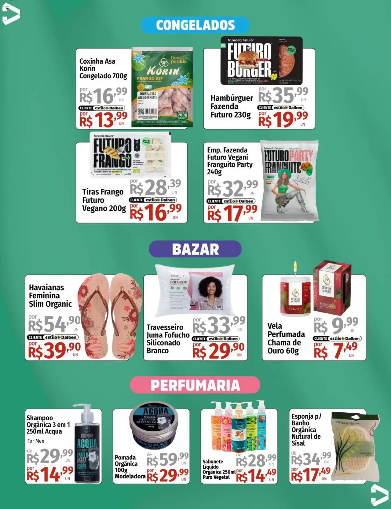 Supermercado Dalben Folheto - válido de 19.09.2025 | Página: 6 | Produtos: Areia, Travesseiro, Sabonete, Frango