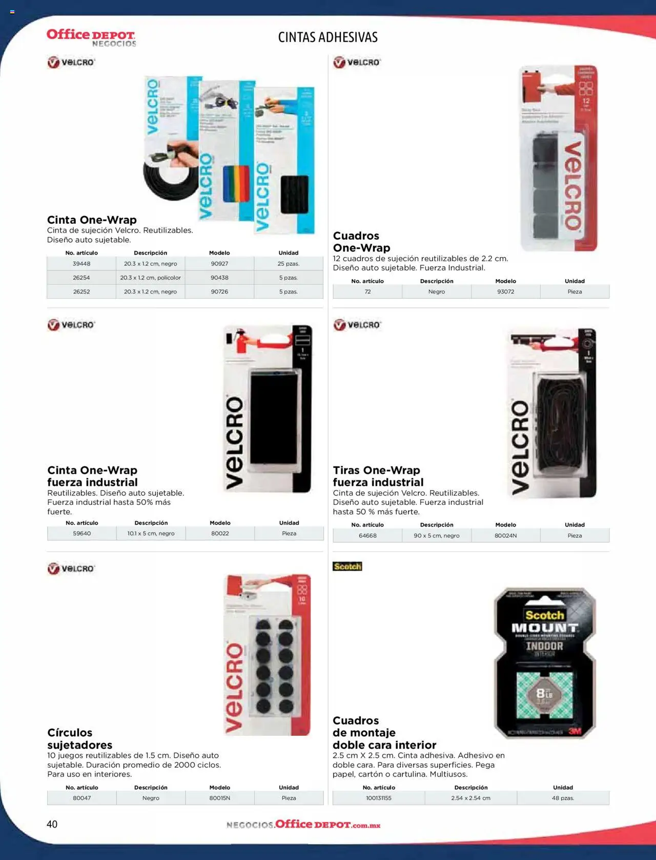 Nuevas ofertas de Office Depot válidas en toda la República Mexicana desde el 09.01.2025. ¡Encuentra las mejores ofertas en Office Depot catálogo 2025! | Página: 42 | Productos: Cinta