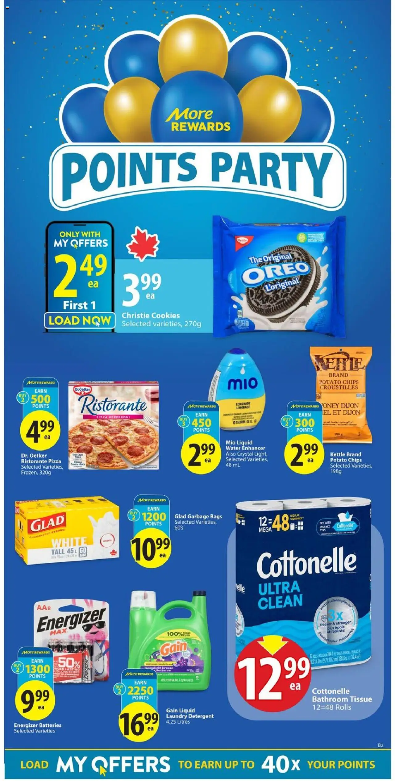 Save on foods flyer valid from 25.09.2025 | Page: 18 | Products: Chips, Cookies, Kettle, Detergent