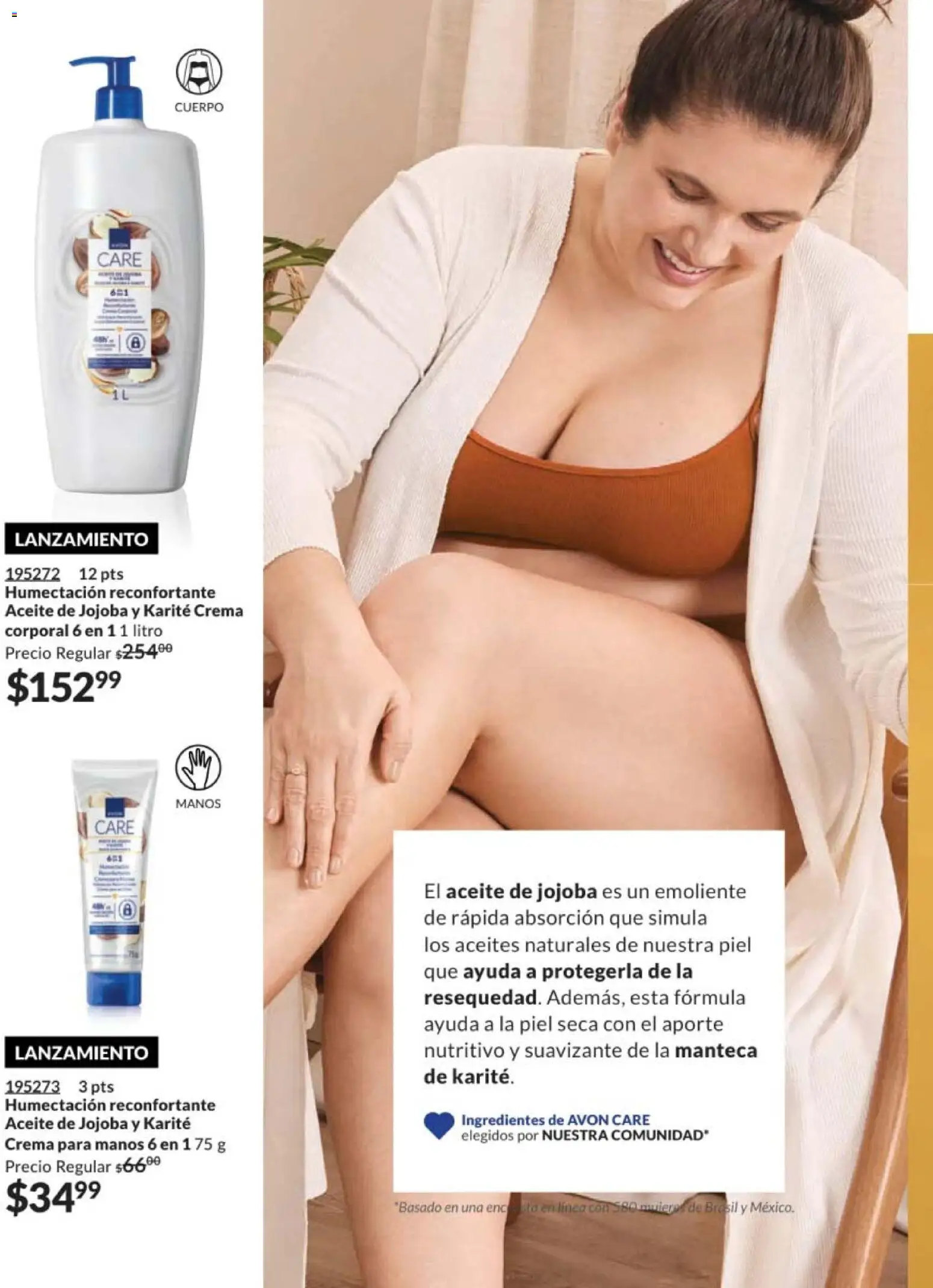 Nuevas ofertas de AVON válidas en toda la República Mexicana desde el 30.01.2026. ¡Encuentra las mejores ofertas en AVON campaña 3 2026! | Página: 4 | Productos: Aceite, Suavizante, Body, Crema corporal