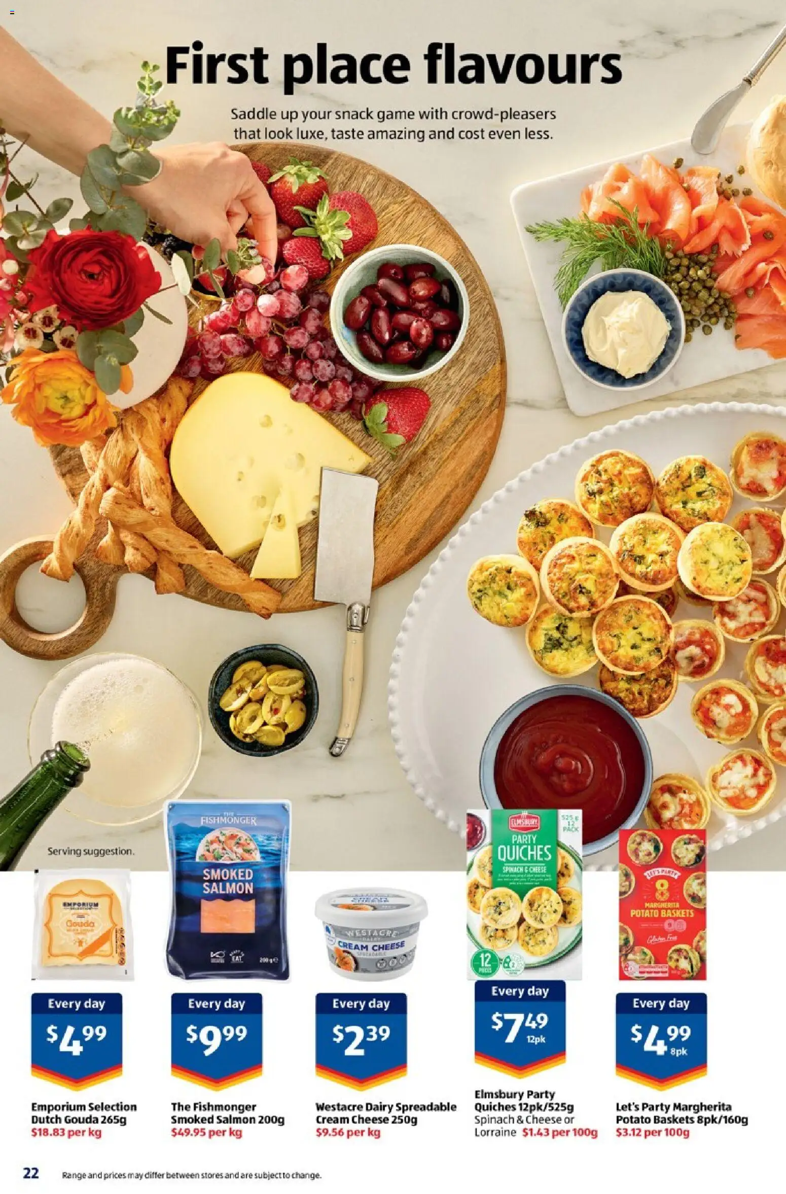Aldi catalogue - valid from 05.11.2025 | Page: 22 | Products: Cheese, Cream, Spinach, Salmon