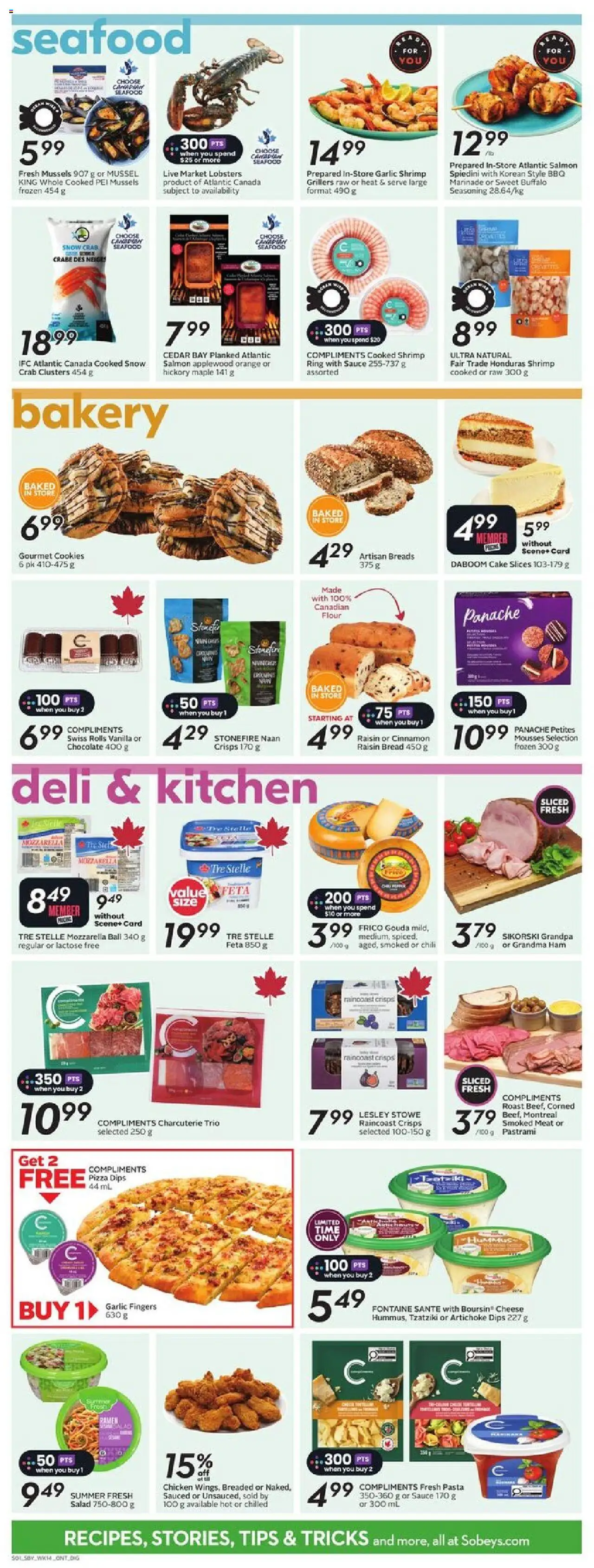 Sobeys flyer valid from 31.07.2025 | Page: 9 | Products: Pasta, Cookies, Cheese, Chocolate