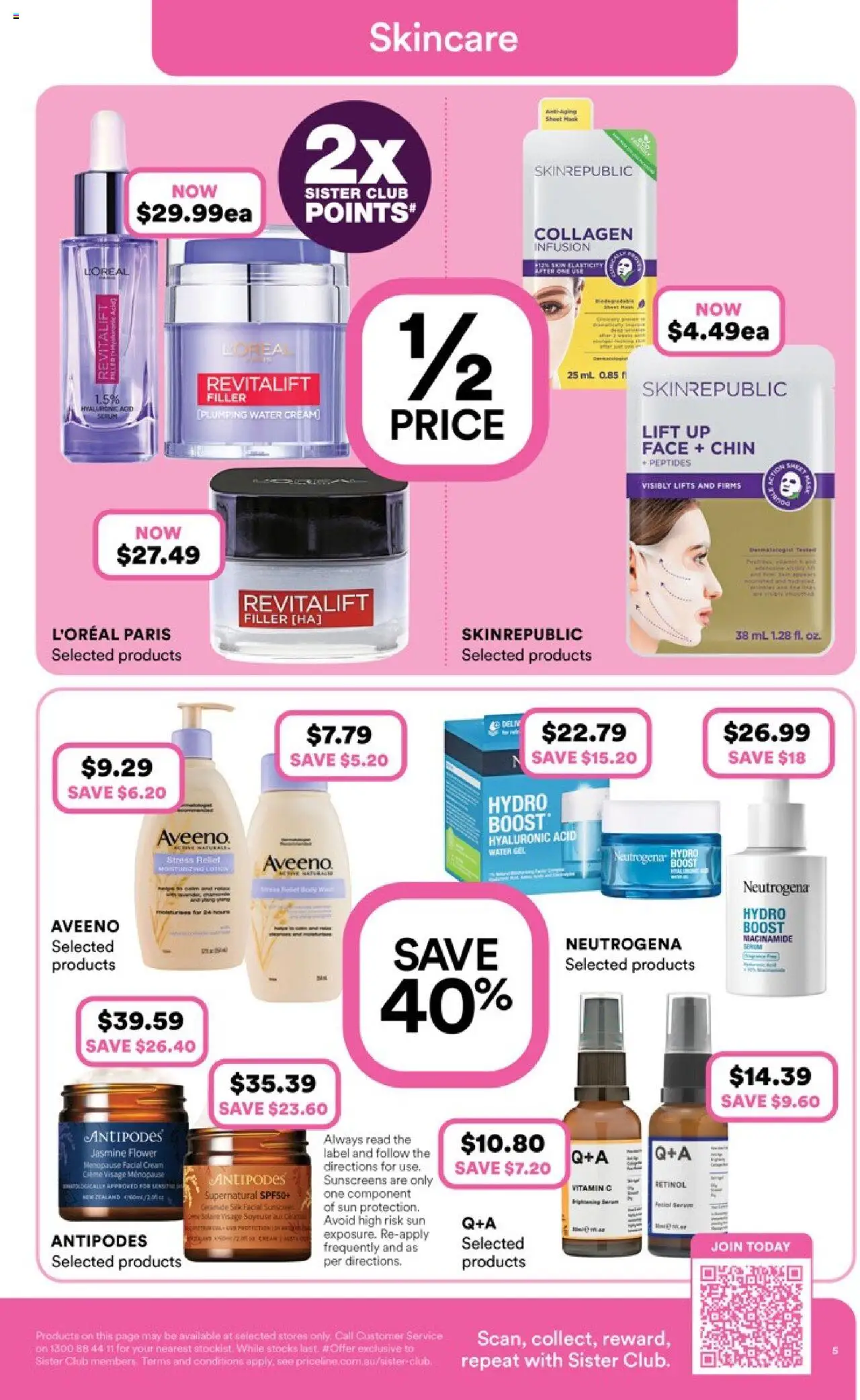 Priceline Pharmacy catalogue - valid from 16.10.2025 | Page: 5 | Products: Mask, Sunscreen, Cream, Vitamin