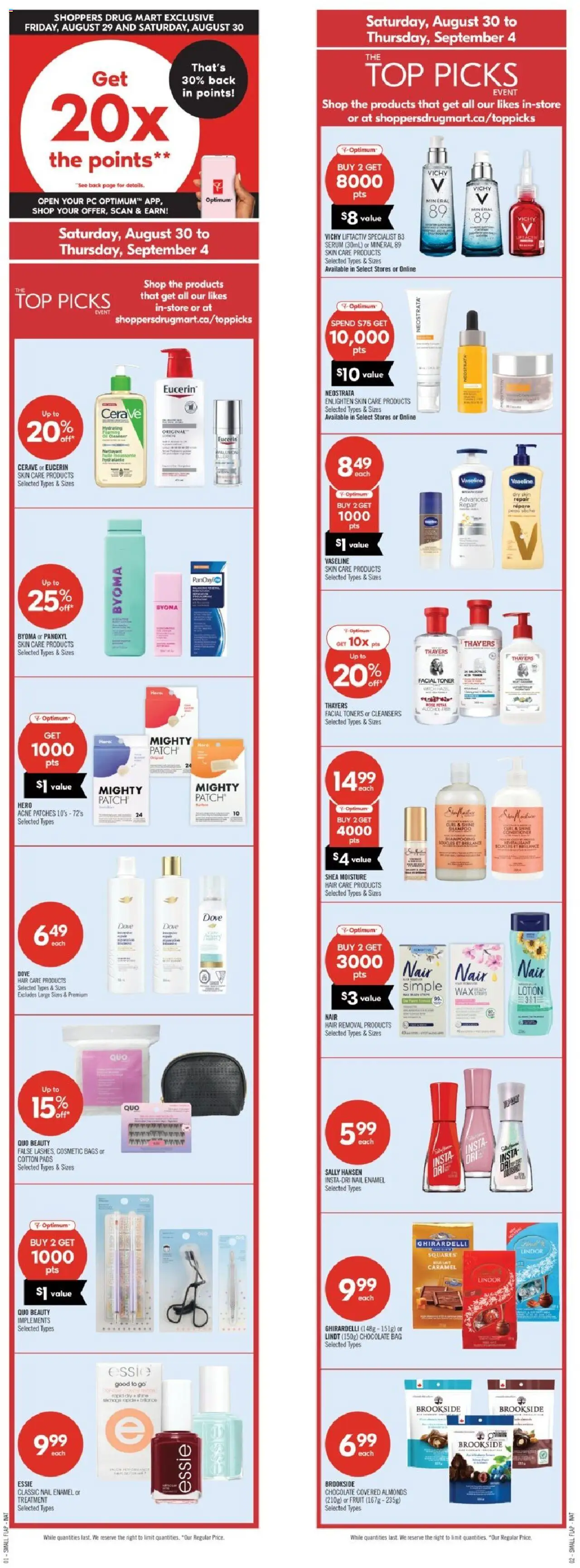 Shoppers flyer valid from 30.08.2025 | Page: 2 | Products: PC, Toner, Conditioner, Chocolate