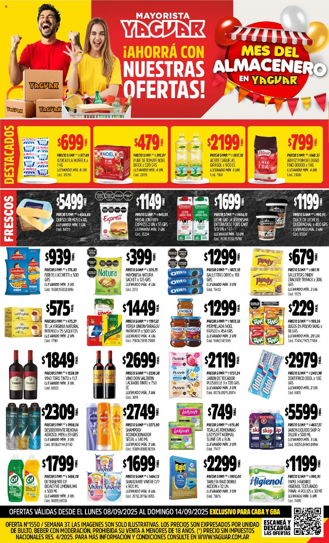 Yaguar - Maschwitz │ válido desde el 08.09.2025 | Página: 1 | Productos: Durazno, Aceite, Manzana, Pure de Tomate