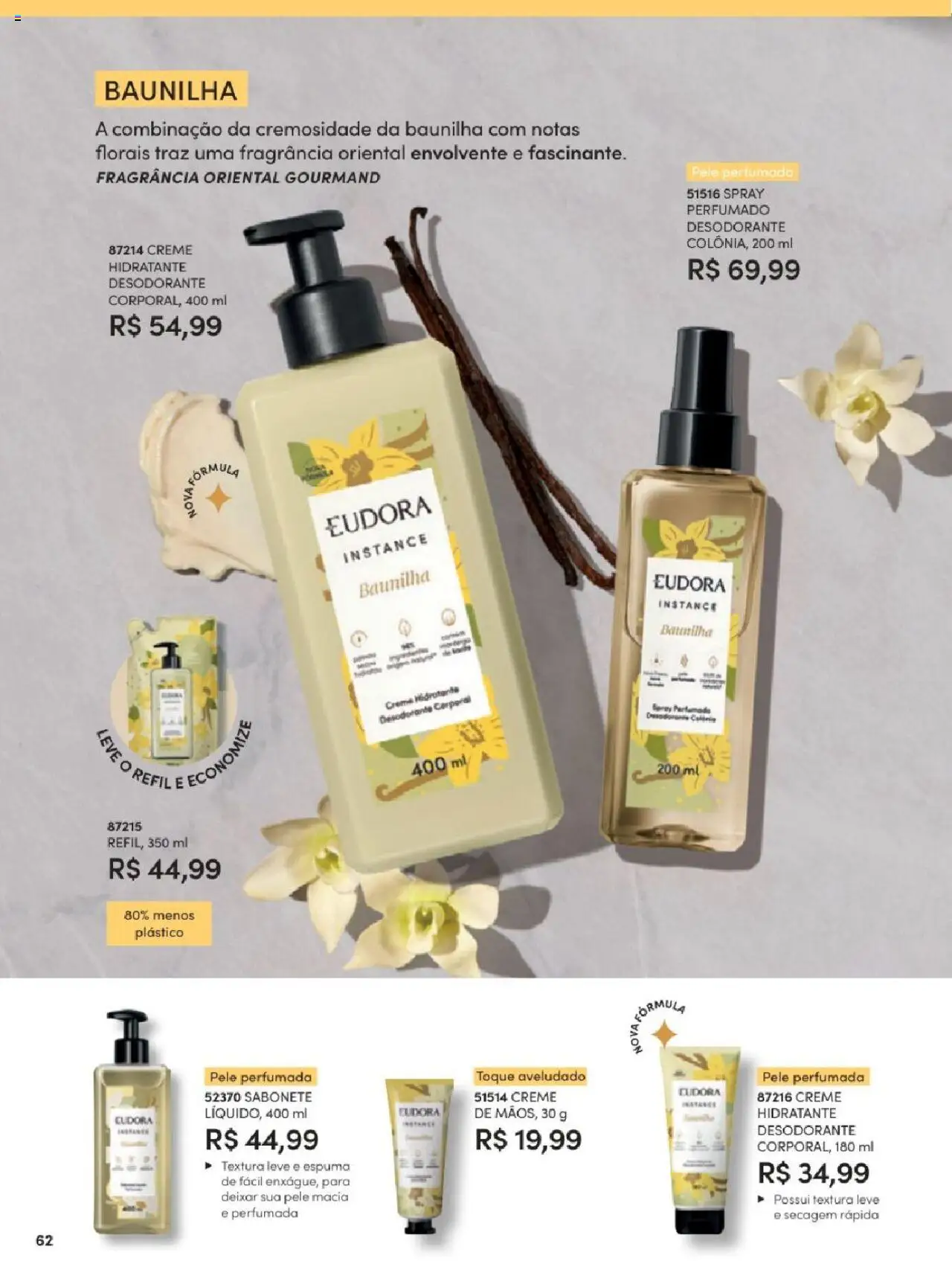Eudora Folheto - válido de 06.06.2025 | Página: 62 | Produtos: Fragrância, Desodorante, Creme, Sabonete