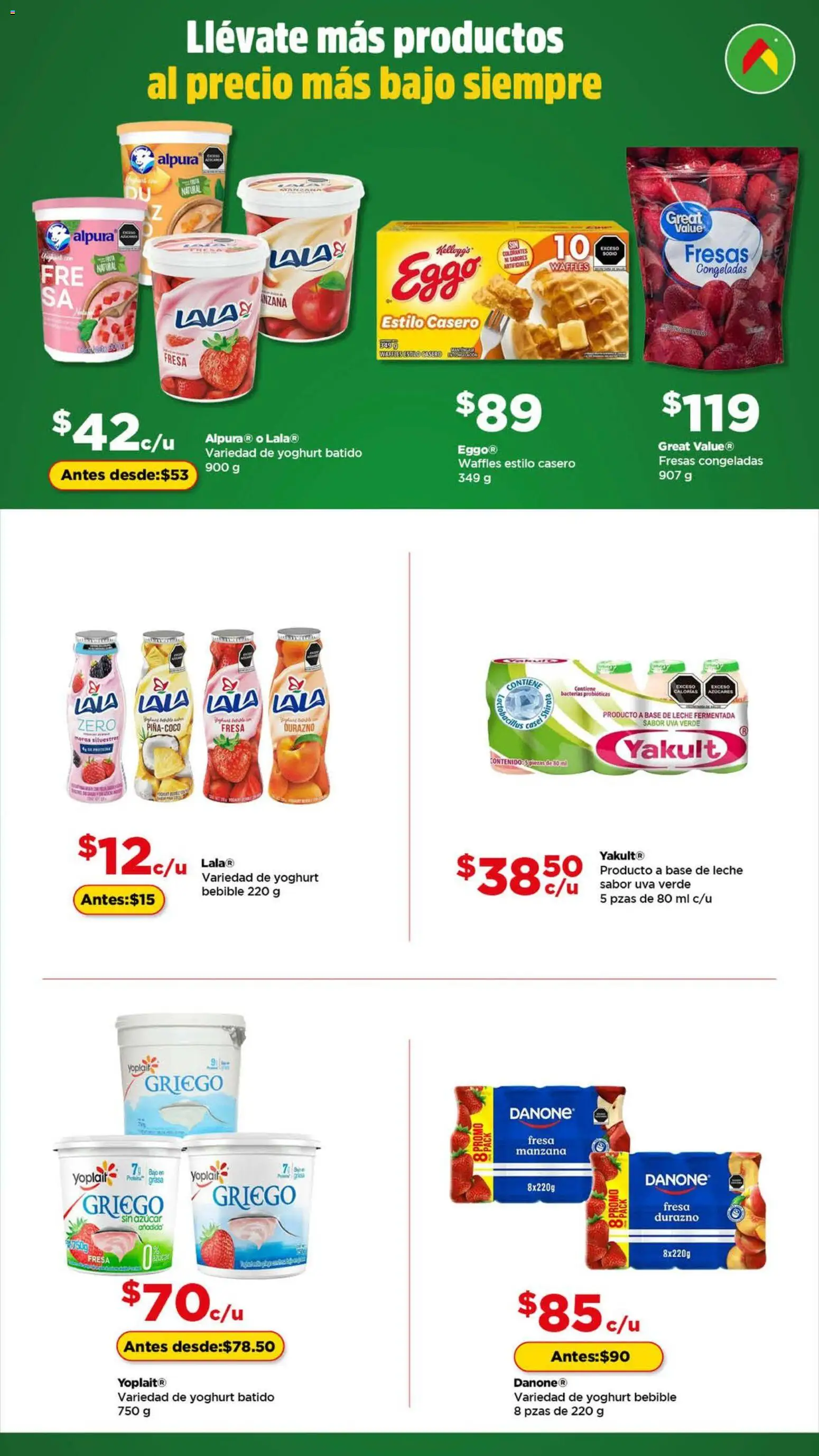 Nuevas ofertas de Bodega Aurrerá válidas en toda la República Mexicana desde el 01.01.2026. ¡Encuentra las mejores ofertas en Bodega Aurrerá folleto Precios más bajos siempre! | Página: 3 | Productos: Fresa, Leche, Uva, Fresas