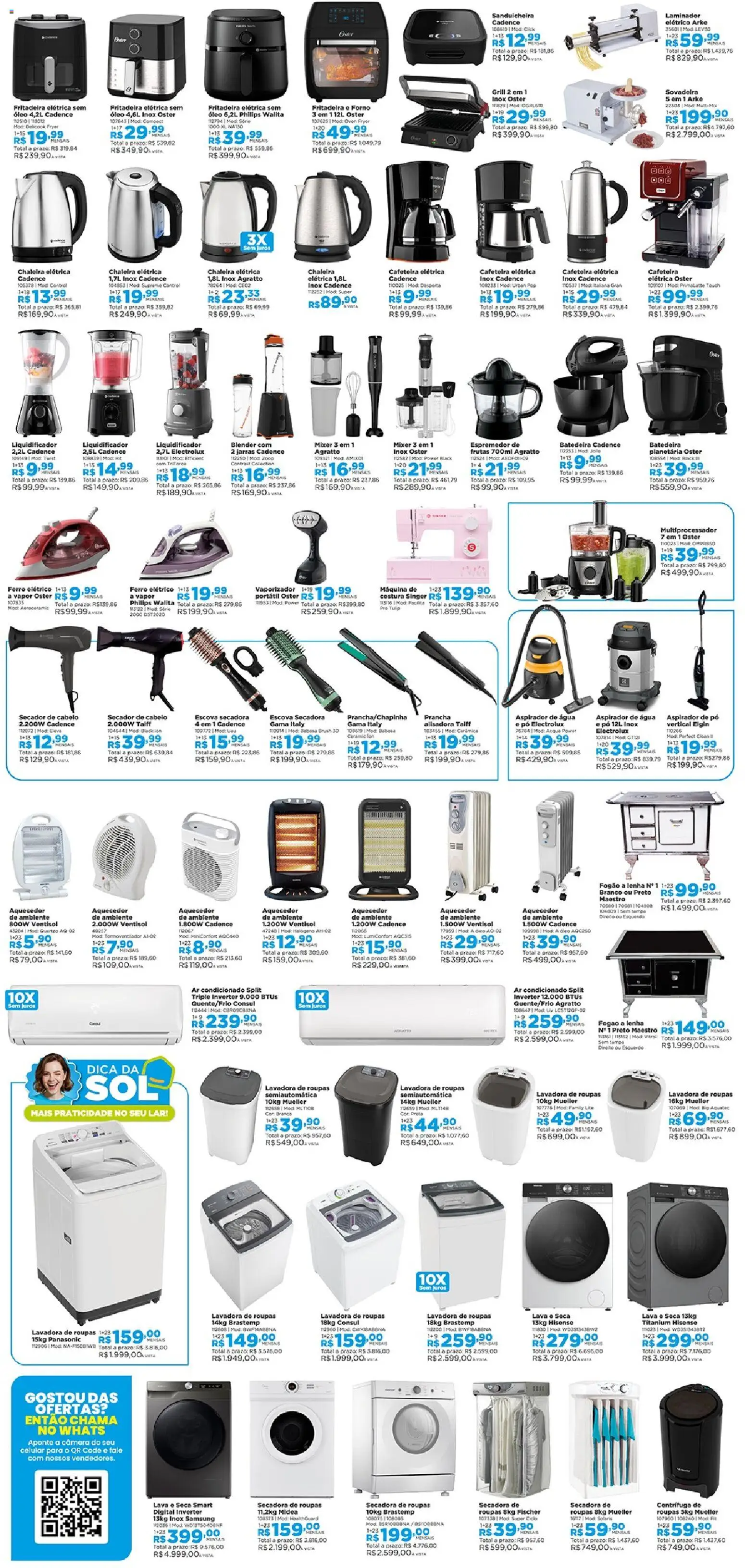 Lojas Solar Folheto - válido de 01.05.2026 | Página: 3 | Produtos: Secador, Espremedor, Prancha, Mangas