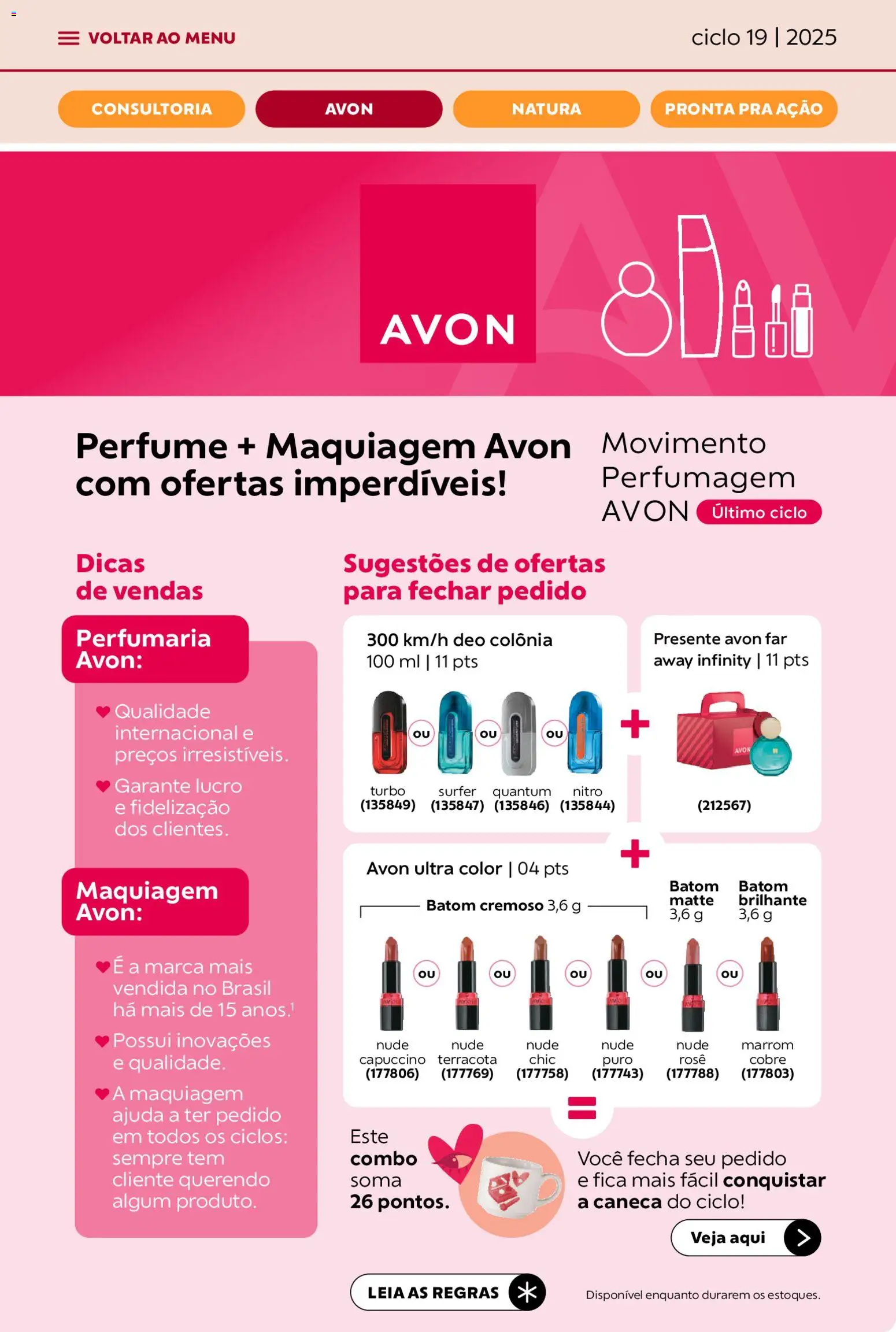 Avon Folheto - válido de 21.11.2025 | Página: 6 | Produtos: Perfume, Maquiagem, Batom, Caneca
