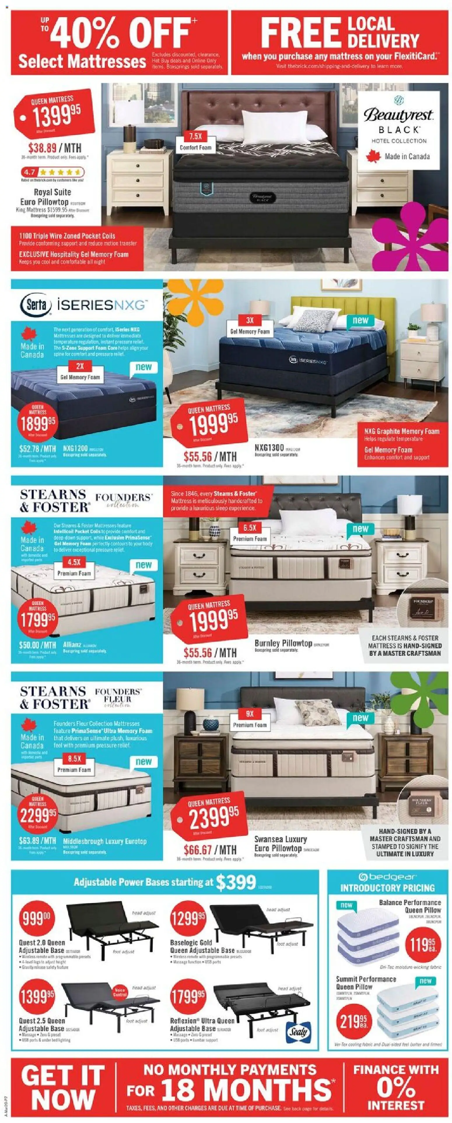 The Brick weekly flyer / circulaire flyer valid from 19.03.2026 | Page: 11 | Products: Bed, Mattress, Pillow