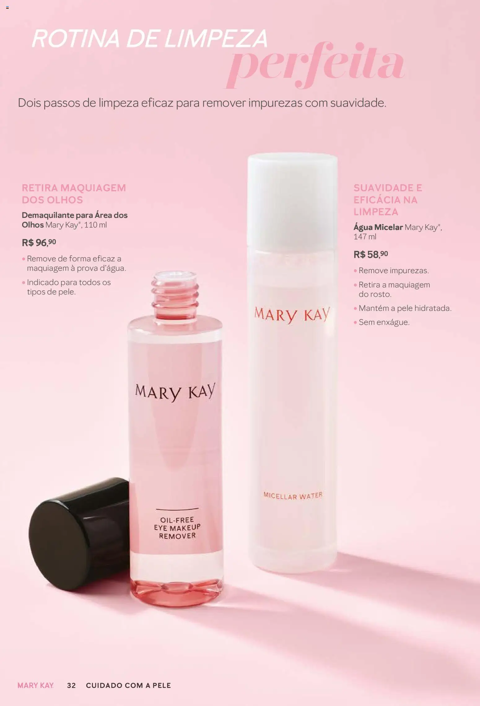 Mary Kay Folheto - válido de 01.03.2026 | Página: 32 | Produtos: Maquiagem, Água micelar, Demaquilante