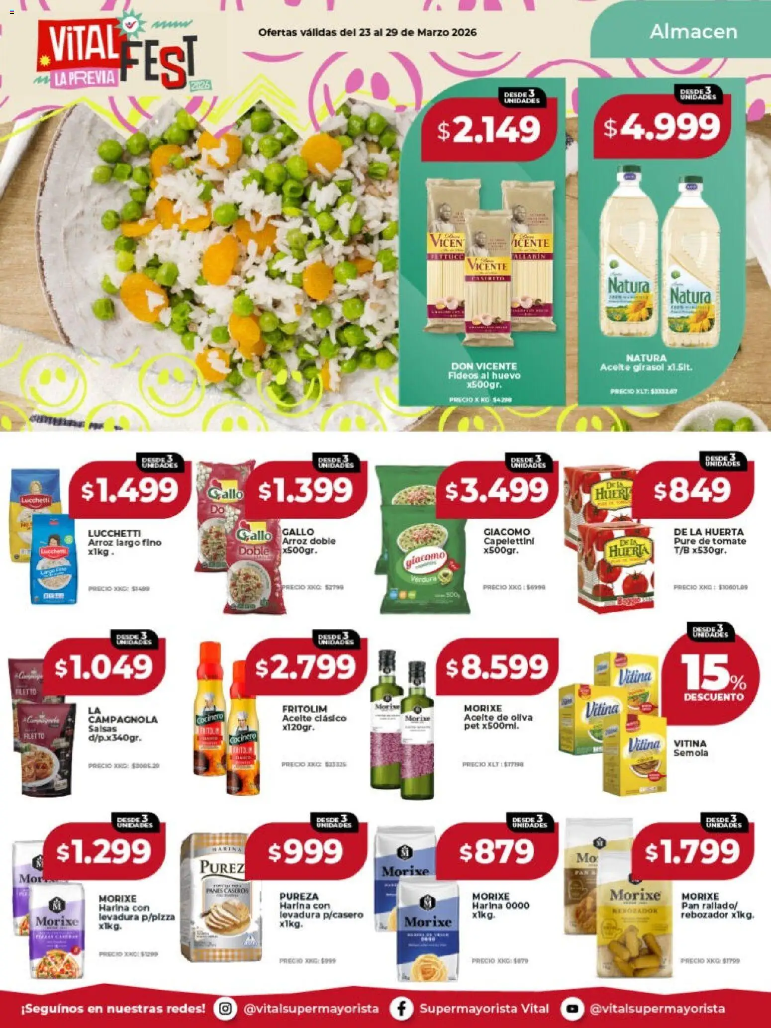 Vital ofertas │ válido desde el 23.03.2026 | Página: 12 | Productos: Harina, Tomate, Huevo, Pan