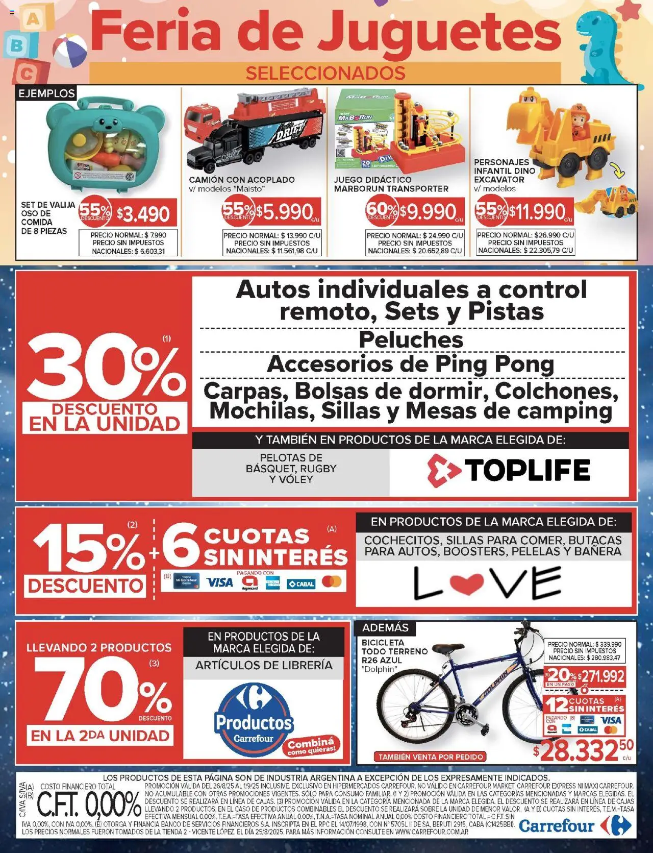 Carrefour ofertas │ válido desde el 26.08.2025 | Página: 23 | Productos: Caso, Valija, Banco, Bañera