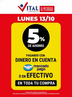 Vista previa Vital - Mercado Pago válido desde el 13.10.2025